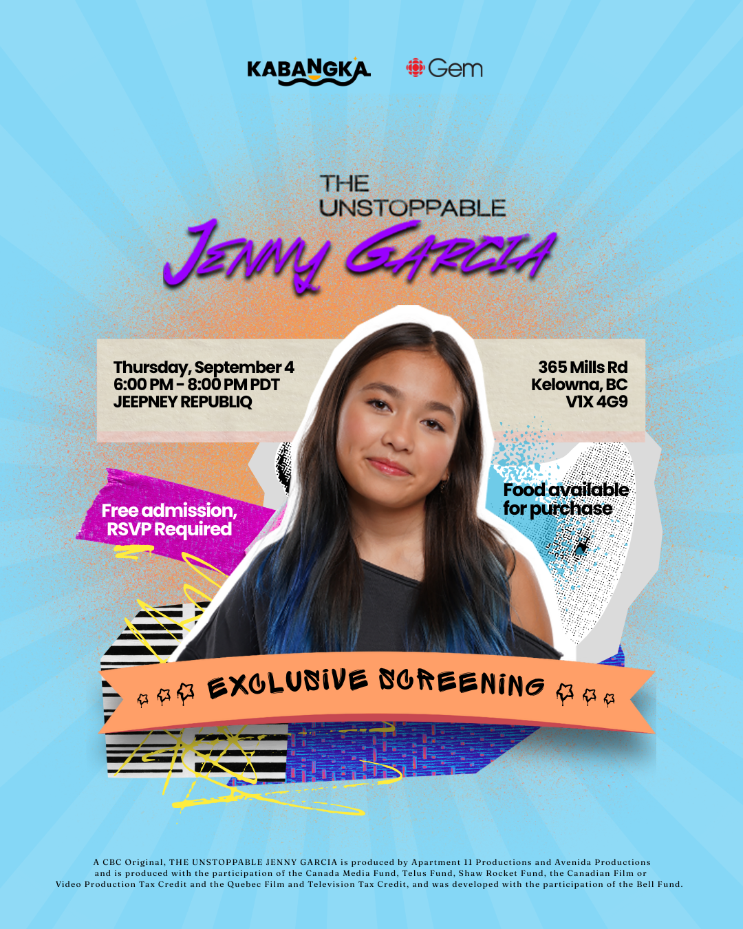 The Unstoppable Jenny screening in Kelowna