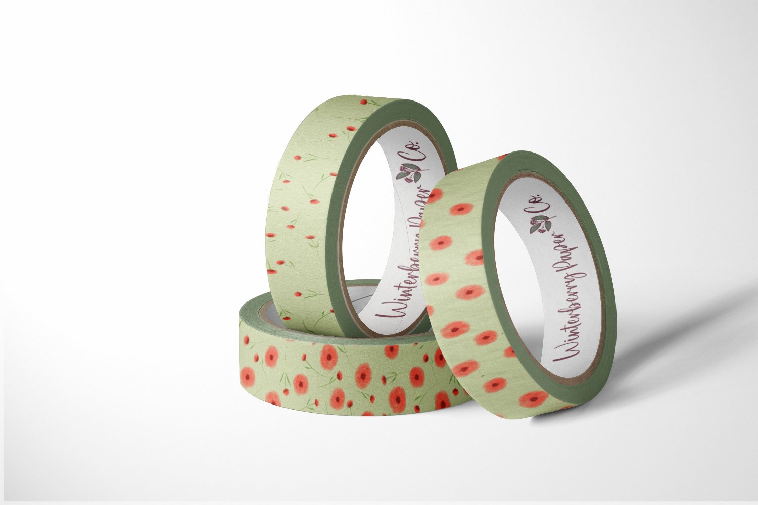 Poppy Florals 15mm Washi Tape Bundle