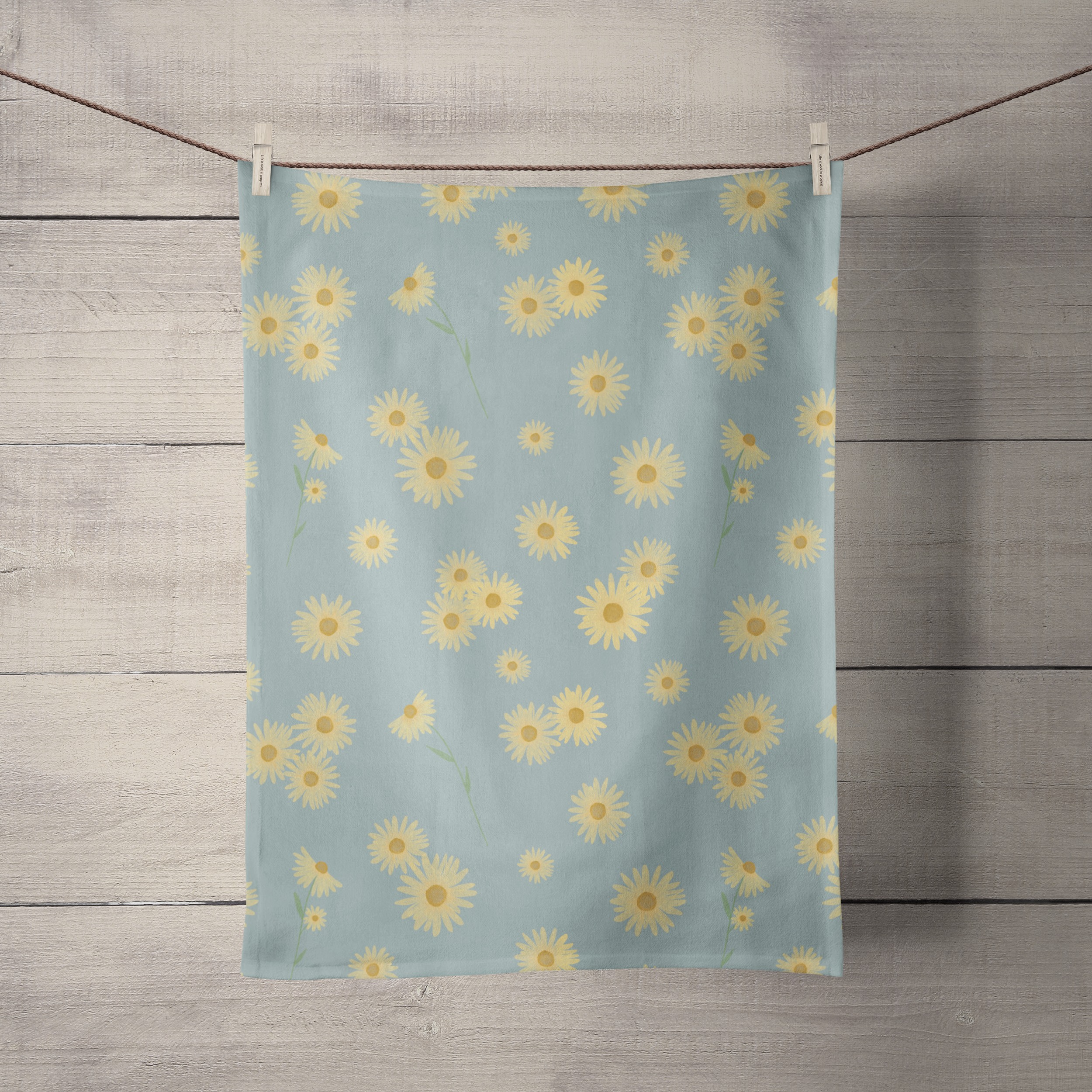 Daisy Scatter Tea Towel
