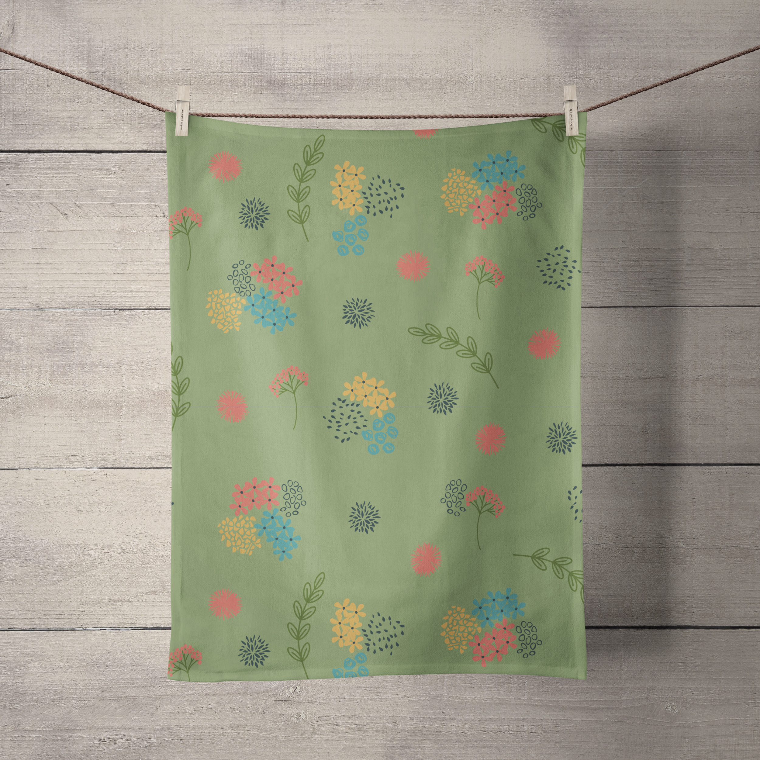 Simple Florals Tea Towel