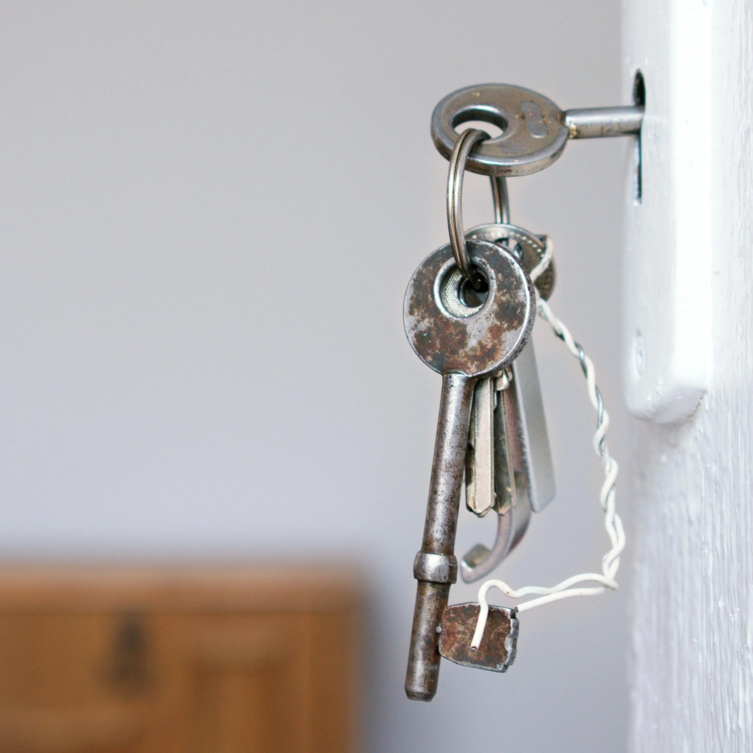 Keys inside a keyhole