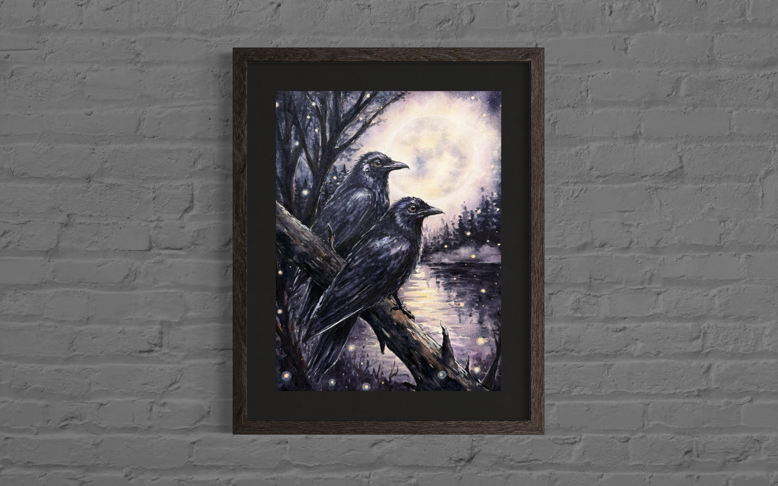Moonlit Rivière Ravens