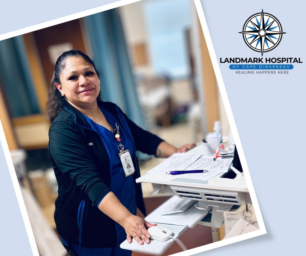 🌟 Weekend Warriors 🌟🩺

Shoutout to Angela V., one of our amazing Registered Nurses at Landmark Hospital Cape Girardeau, dedicated to caring for our patients&mdash;even on the weekends! Her commitment keeps our hospital running smoothly around the 