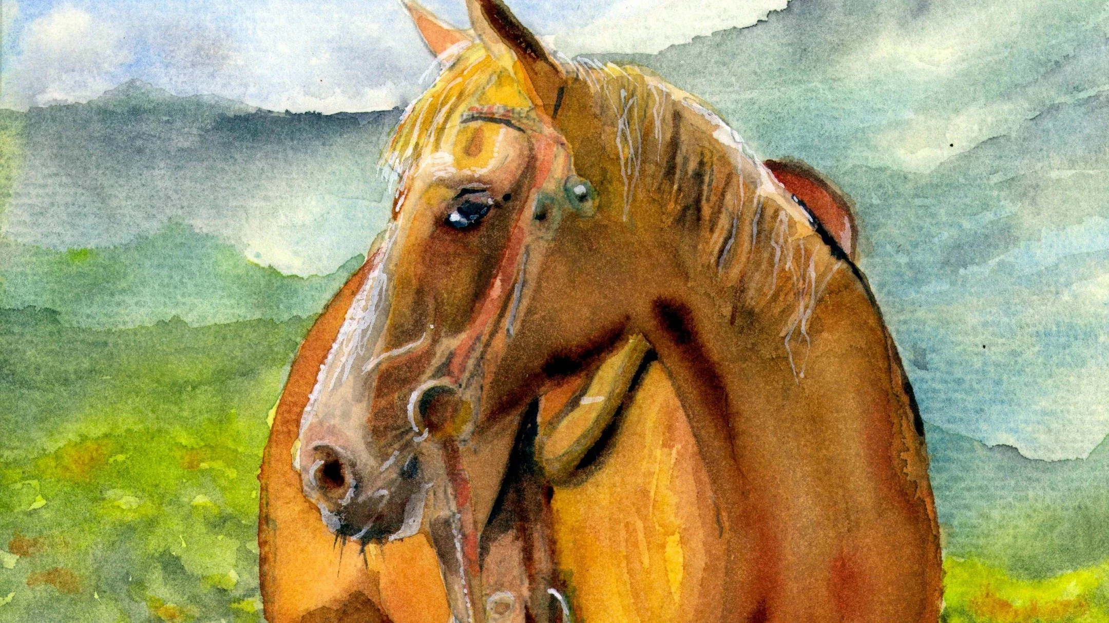 A very small watercolour&mdash;for an A5 card.