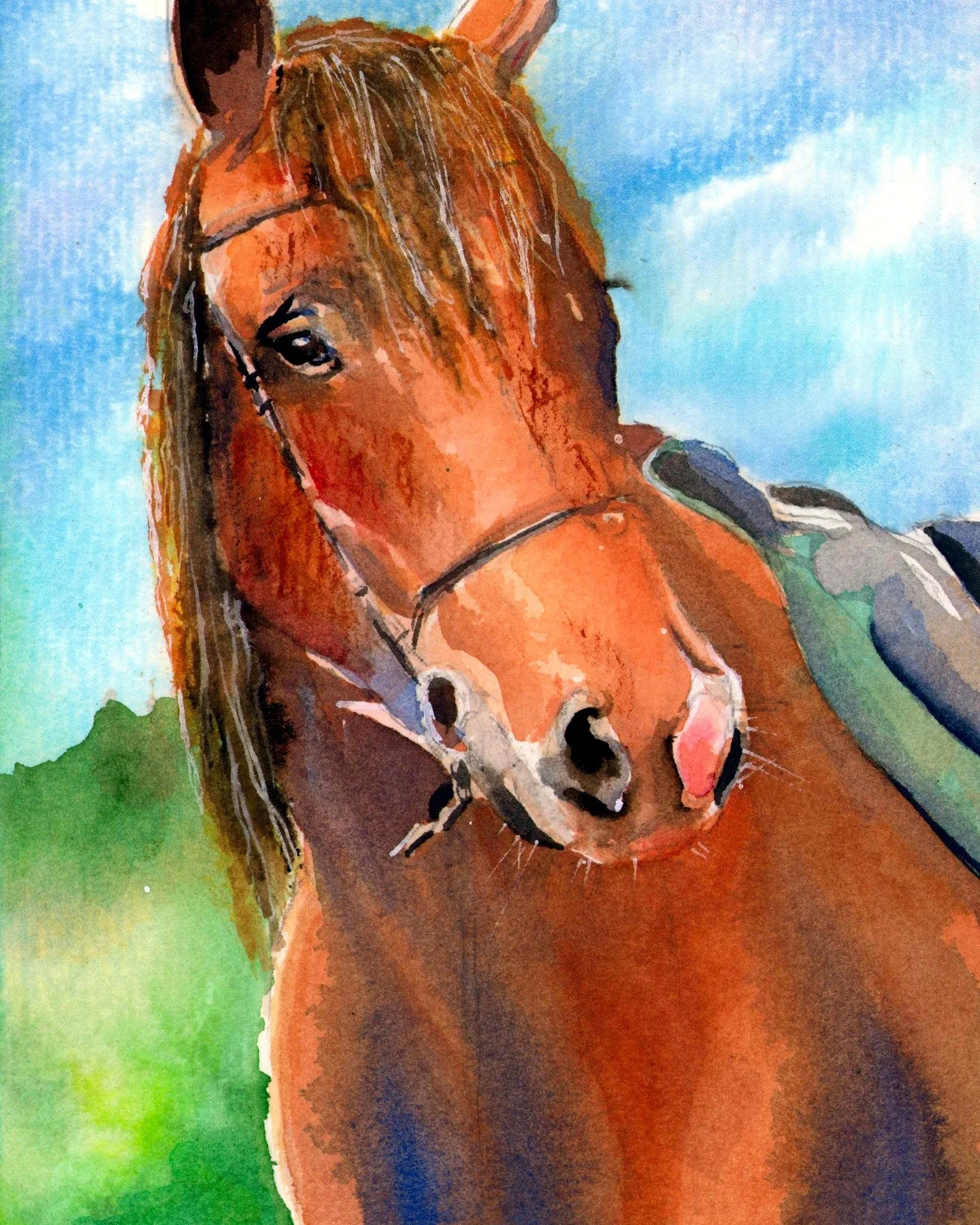 A very small watercolour&mdash;for an A5 card.