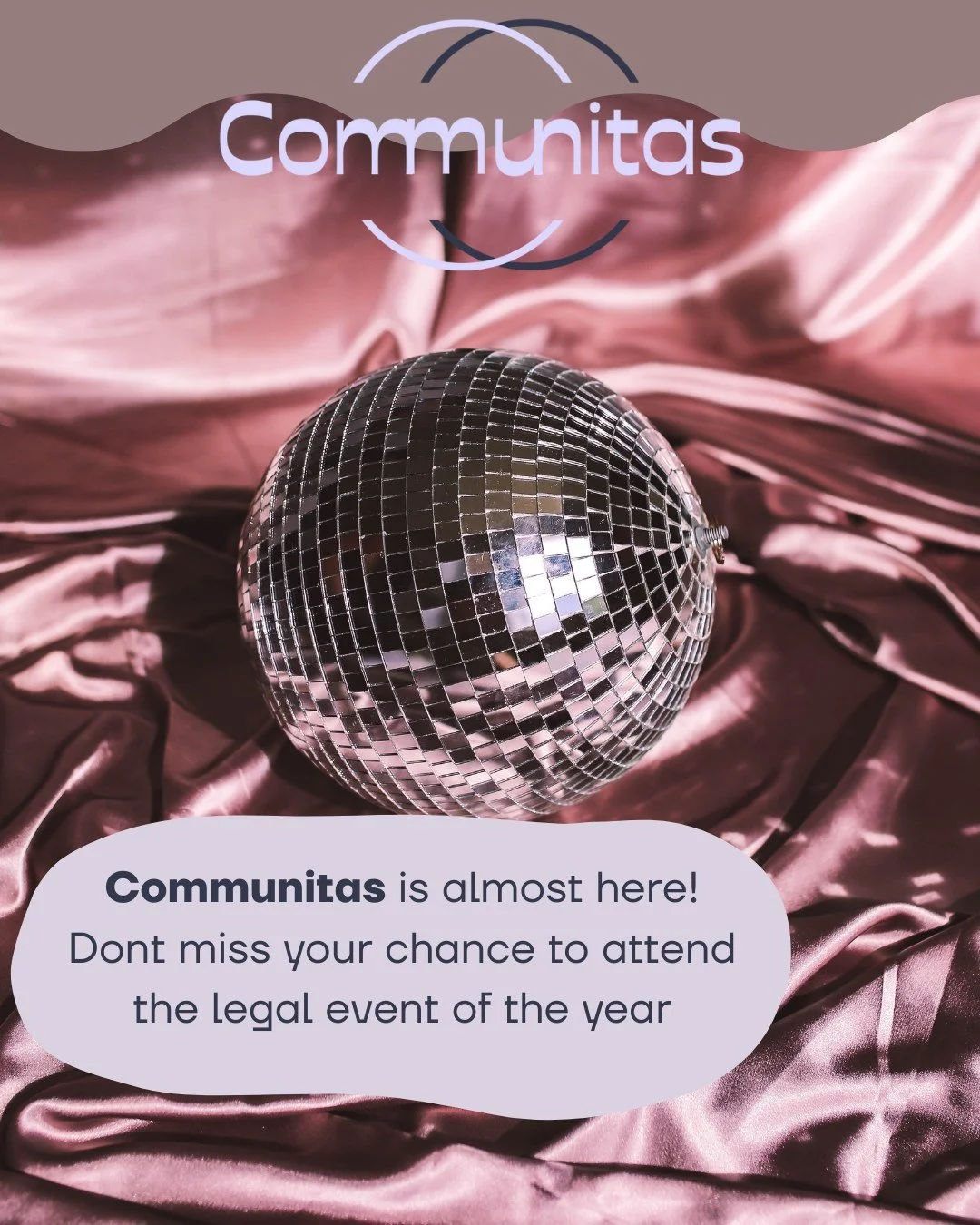 ONE OF A KIND EVENT: Australia's legal event of the year is drawing closer by the day. With special guests, workshops, catering, and a gala ball sure to end with a bang, Communitas is an event not to be missed.

Secure your ticket now at thecommunita