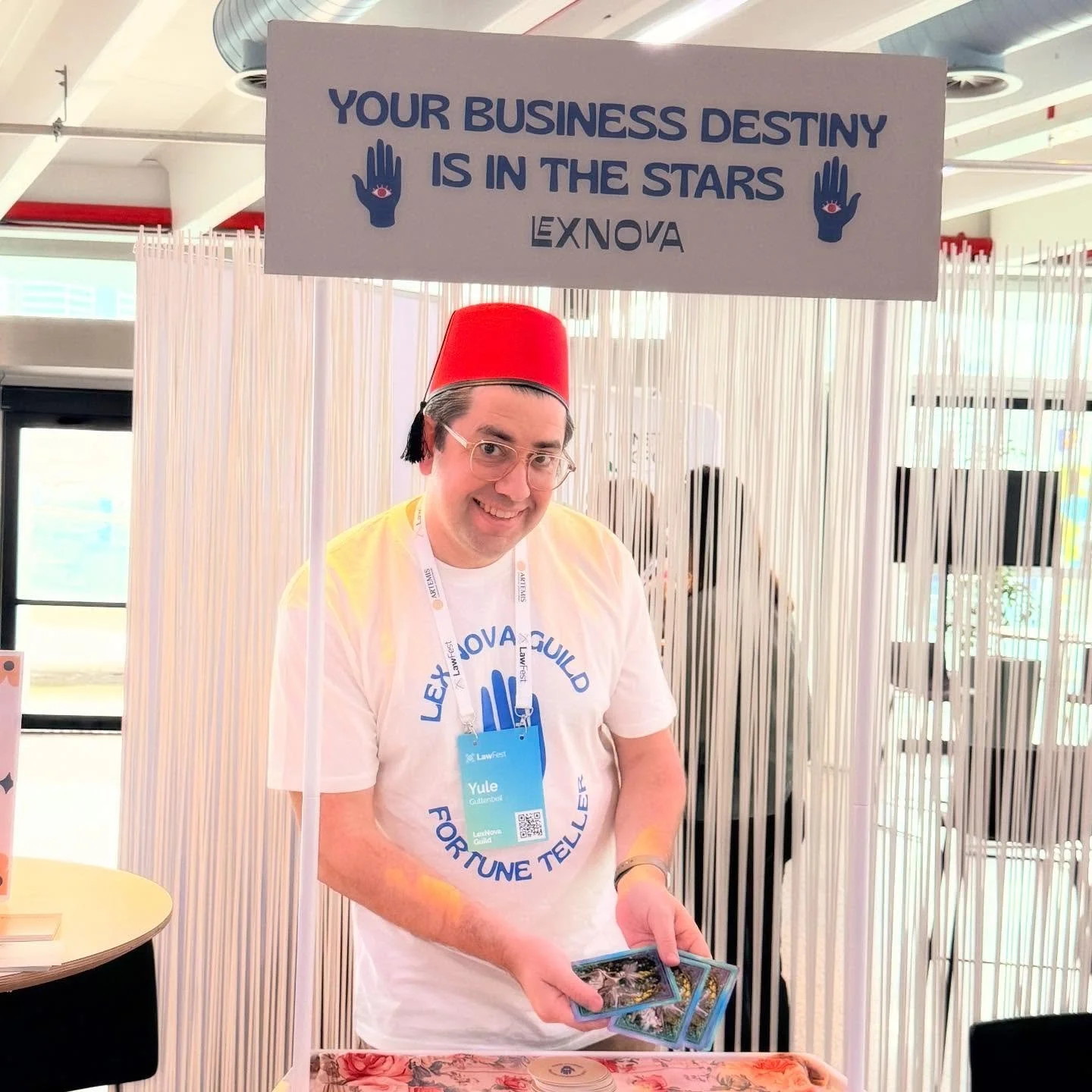 THE LAWYER MAGIC SHOP COMES TO NZ! LexNova Guild&rsquo;s very own co-founder and sometimes oracle @yule.guttenbeil is divining your practice destiny at #lawfestnz #Auckland. Consult the oracle of co-operation, say yes to more business and a better qu