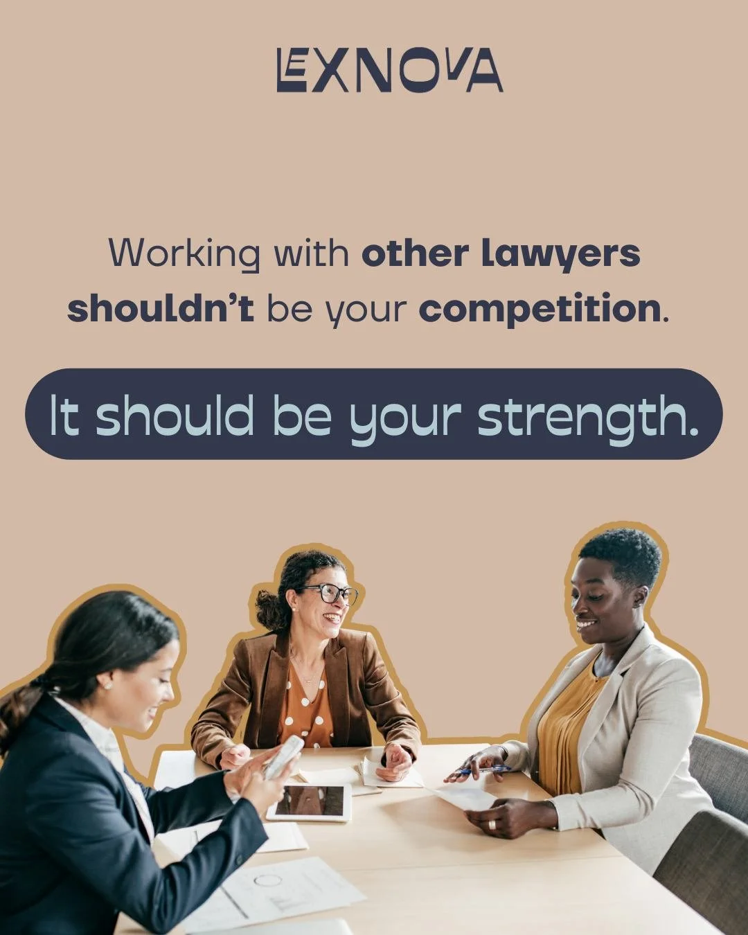 CO-OPETITION OVER COMPETITION: Lawyers are fiercely competitive by nature, but that doesn&rsquo;t mean you have to always be in competition with each other. In fact, we believe that working together is how we can all succeed more - with the power of 