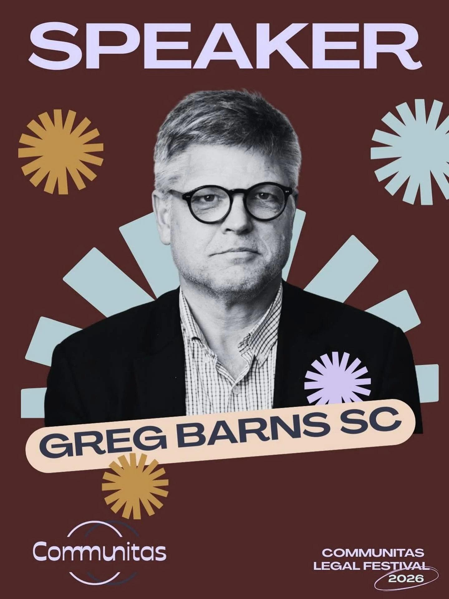 🎙️ Meet Greg Barns SC &mdash; speaking at Communitas &lsquo;26 by LexNova Guild.

Barrister. Author. Columnist. Agitator for justice.

Greg has spent his career posing hard questions &mdash; championing prisoners&rsquo; rights, calling out the failu