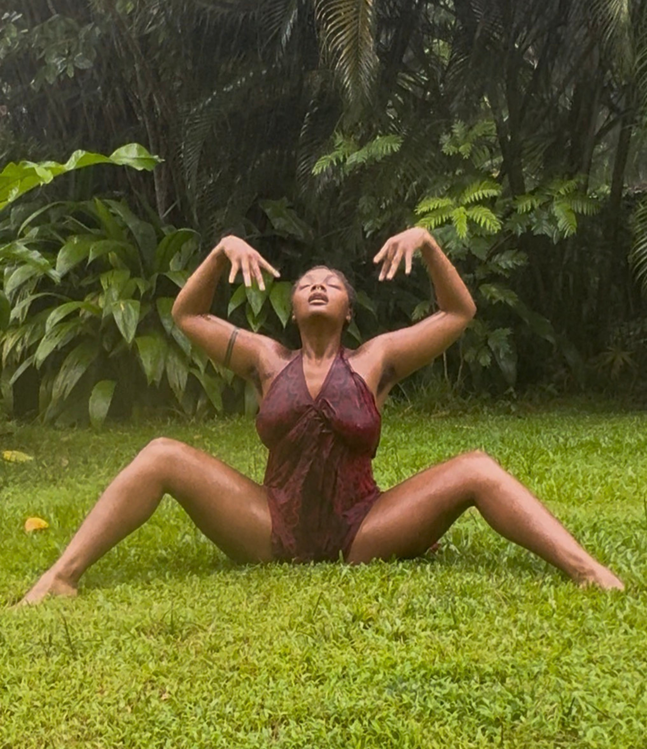 A woman reconnecting with sensuality and feminine energy