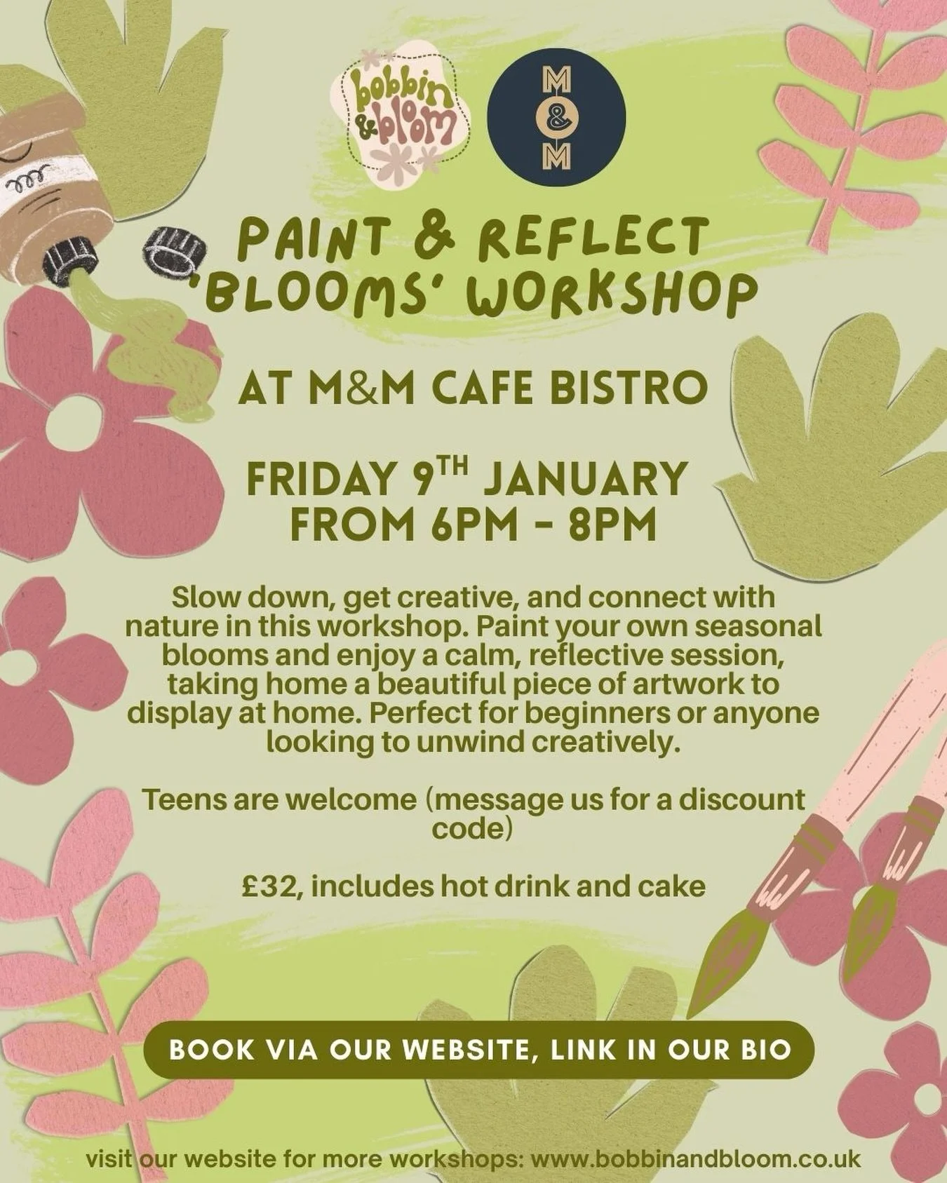 We&rsquo;re excited to host our very first workshop at the lovely M&amp;M Caf&eacute; Bistro on Lincoln High Street. As the new year begins, this is a wonderful chance to ease into January with intention, creativity, and a calm mind &mdash; especiall