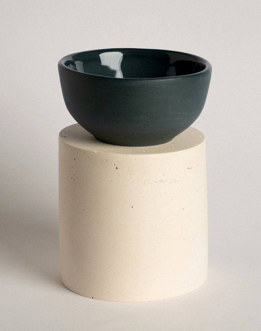 Handgemachte Räucherschale antrazit