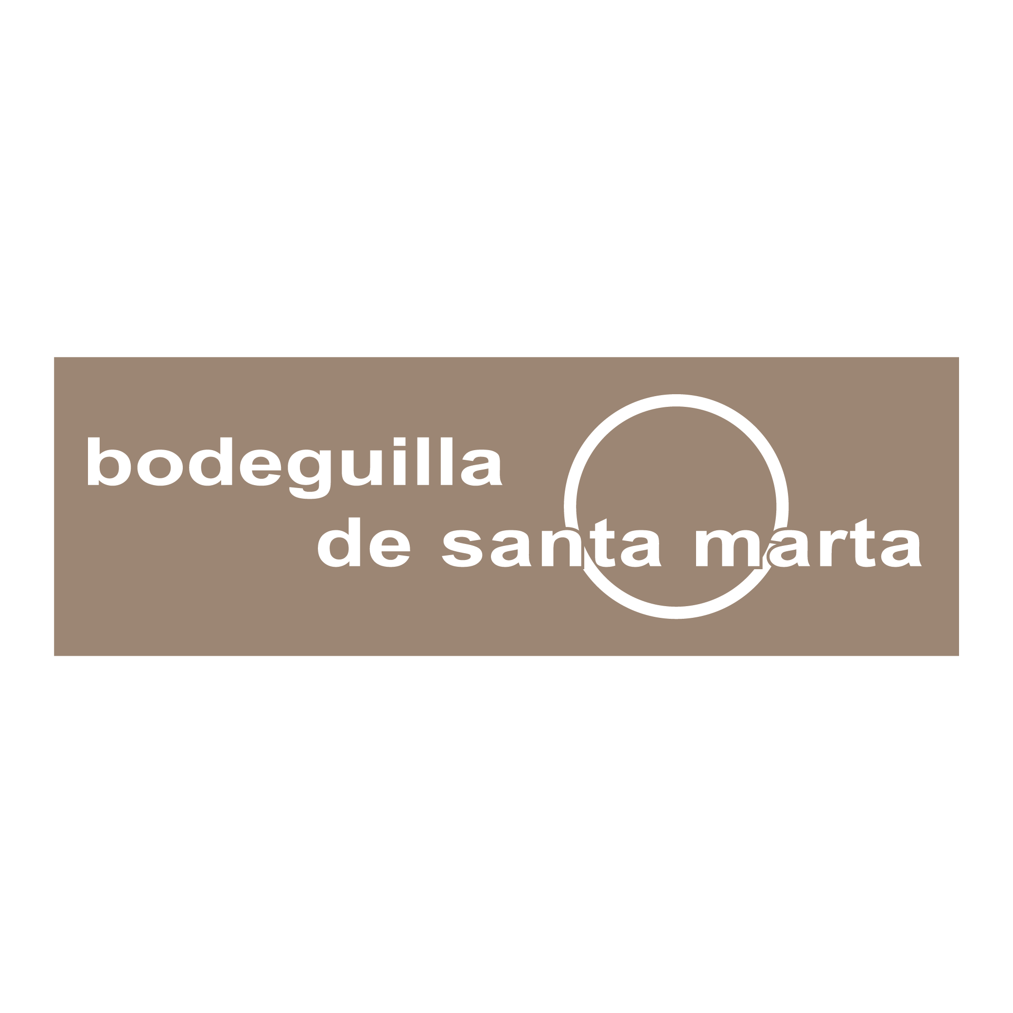 Logo de la bodega de Santa Marta en tonos marrón y blanco.
