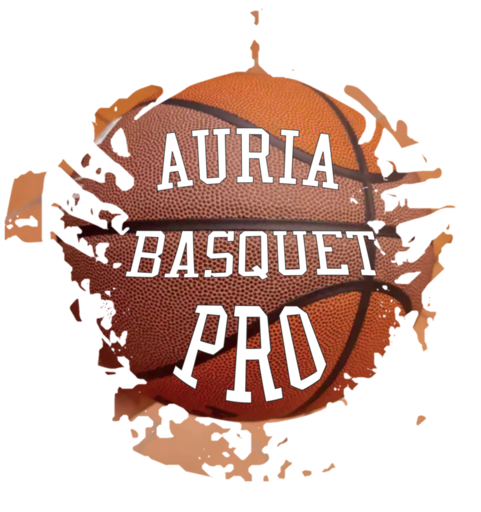 Balón de baloncesto con el texto "Auria Basquet Pro".
