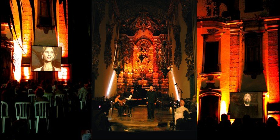 In concert with baritone, Licio Bruno at the 1st MIMO Festival, Olinda, Brazil