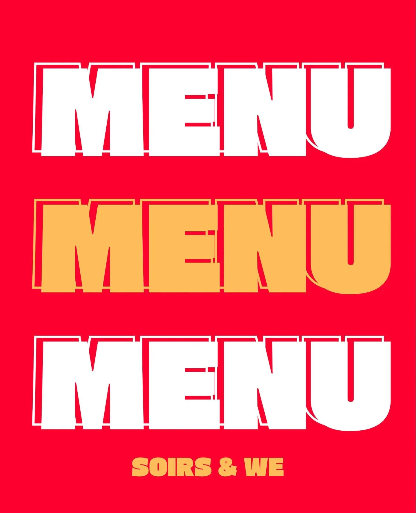 Voici le 1er menu de FOU&Eacute;ES GARGANTUA
On esp&egrave;re qu&rsquo;il vous pla&icirc;t d&eacute;j&agrave; (on a pas mis les mogettes au d&eacute;but mais j&rsquo;esp&egrave;re que la terre continuera de tourner)
N&rsquo;h&eacute;sitez pas &agrave