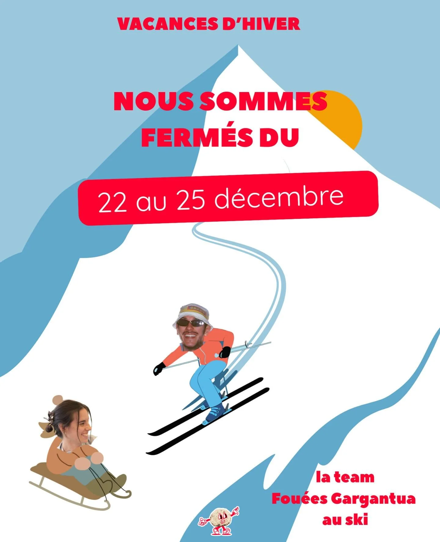 Petite pause pour nous jusqu&rsquo;au 25 inclu :) 
On se revoit vite vite pour manger des fou&eacute;es