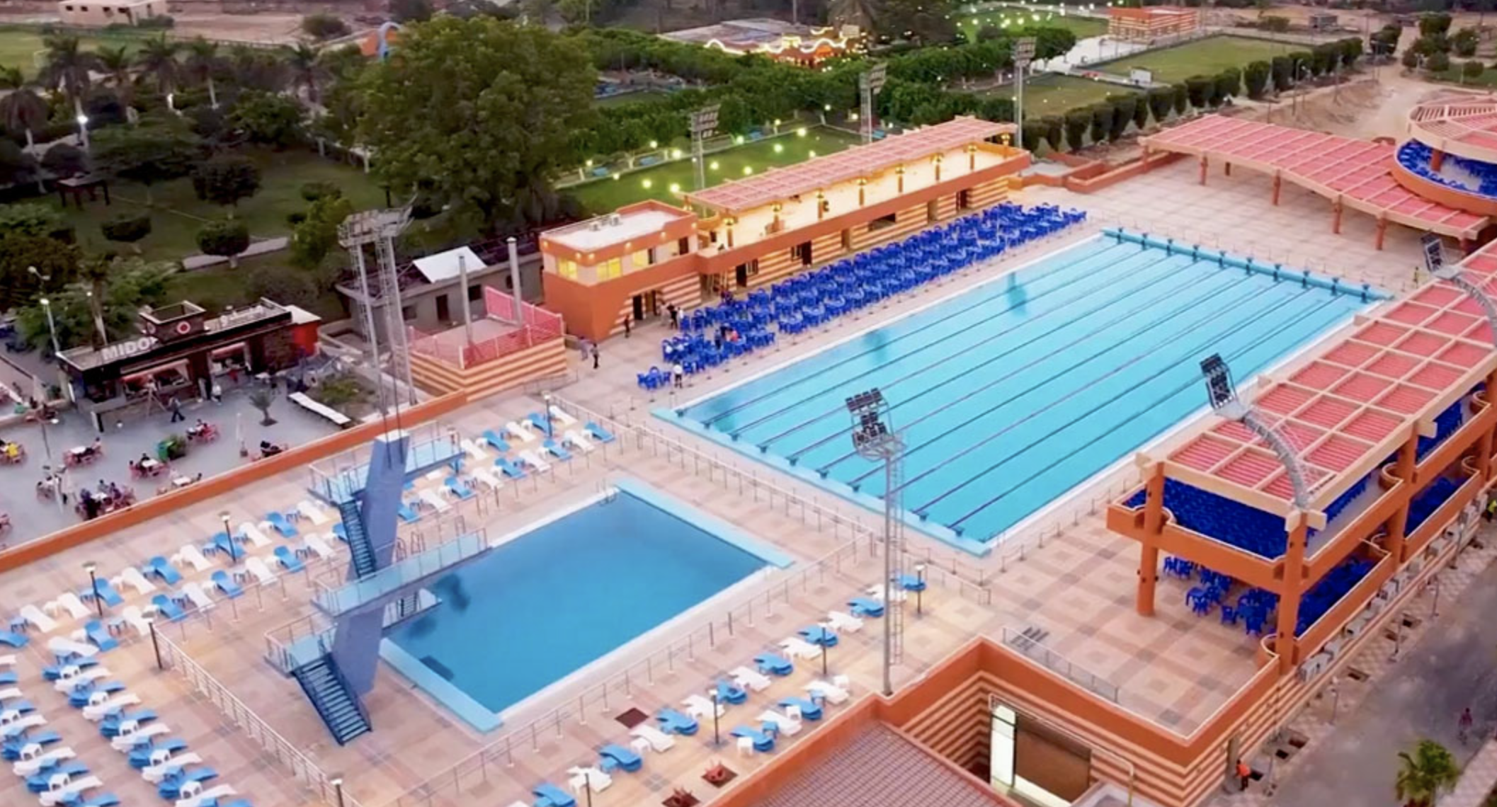 Layout View for the Olympic Swimming Pool Shams Club