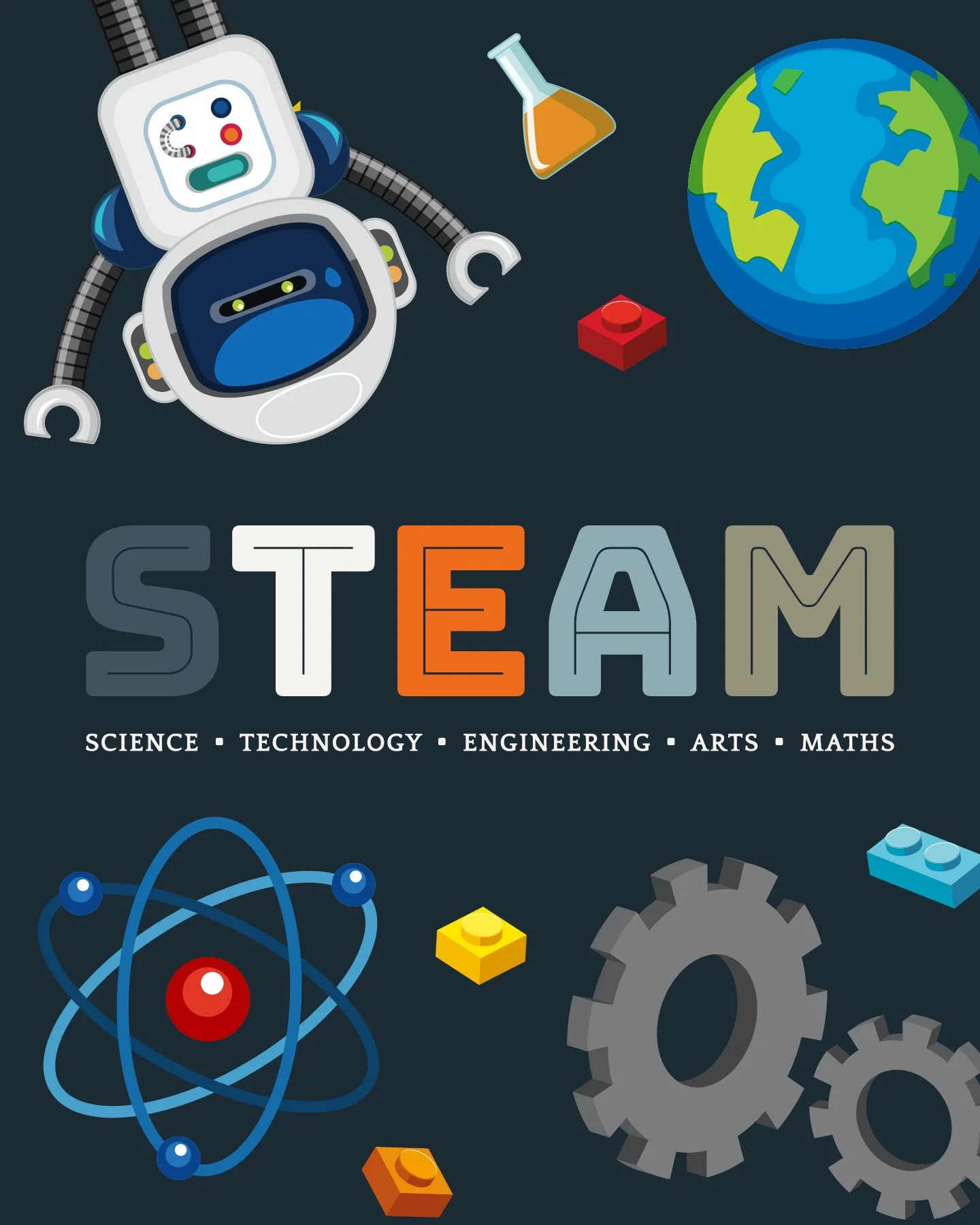 Illustration af STEAM undervisning på Skt. Josefs Skole
