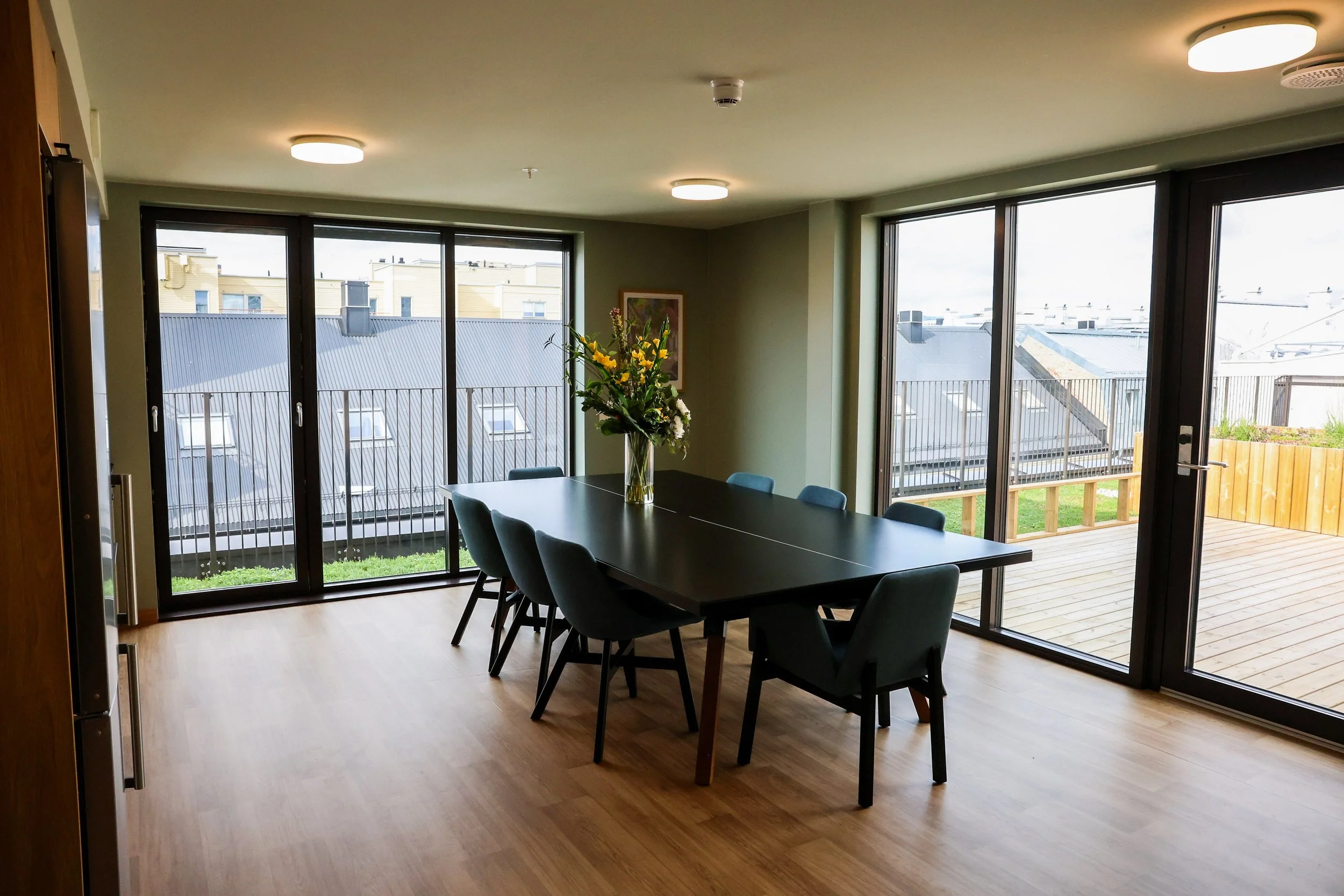 Takterrasse for beboerne med felleskjøkken