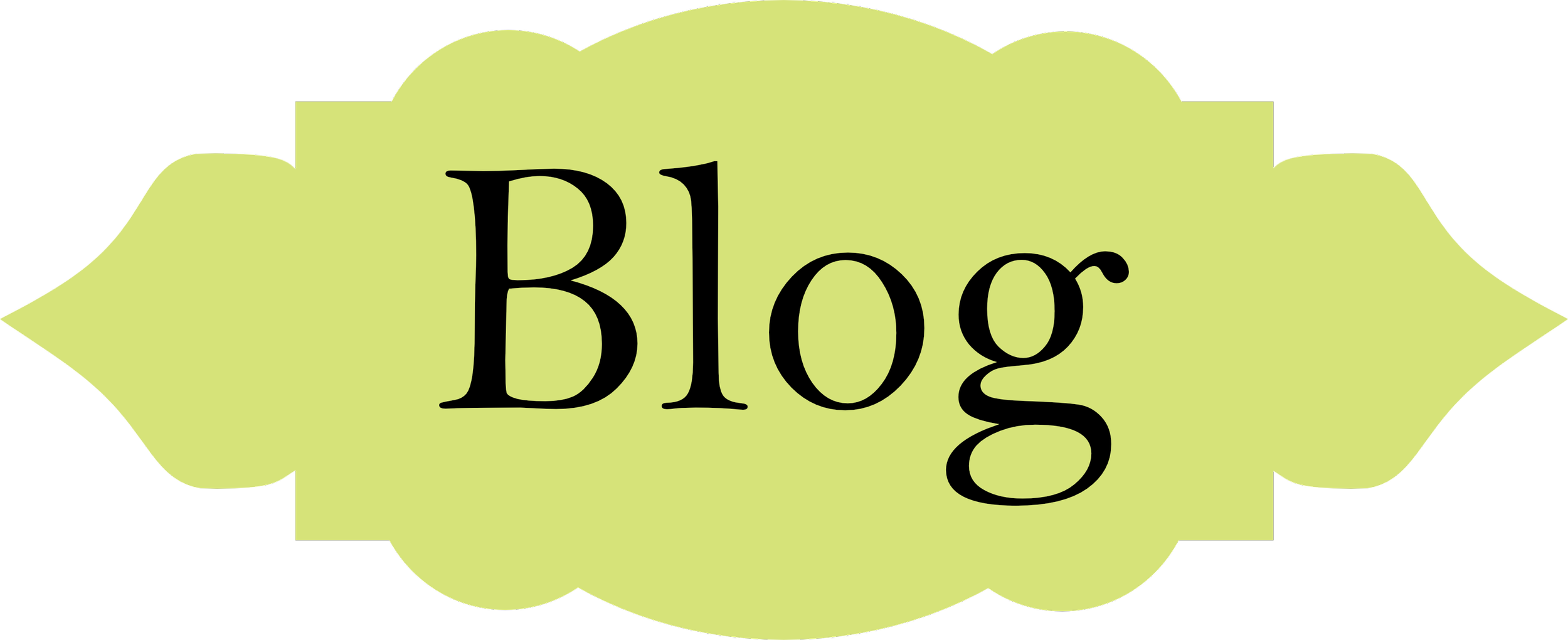 Une image avec le mot 'Blog' écrit en lettres noires sur un fond vert clair en forme de bannière