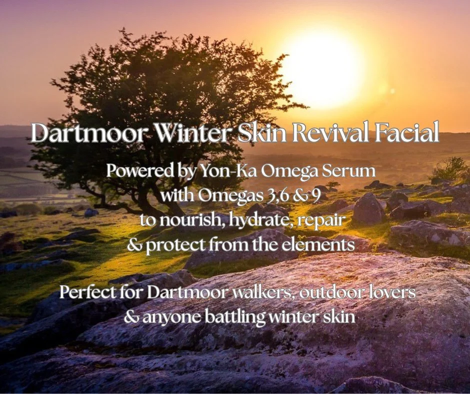 NEW: The Dartmoor Winter Skin Revival! 

Braving the moors, cold winds, rain, log fires &amp; central heating? Your skin needs this! 

Our Dartmoor Winter Skin Revival Facial uses the luxurious Yon-Ka Omega Serum to nourish, repair &amp; protect wint