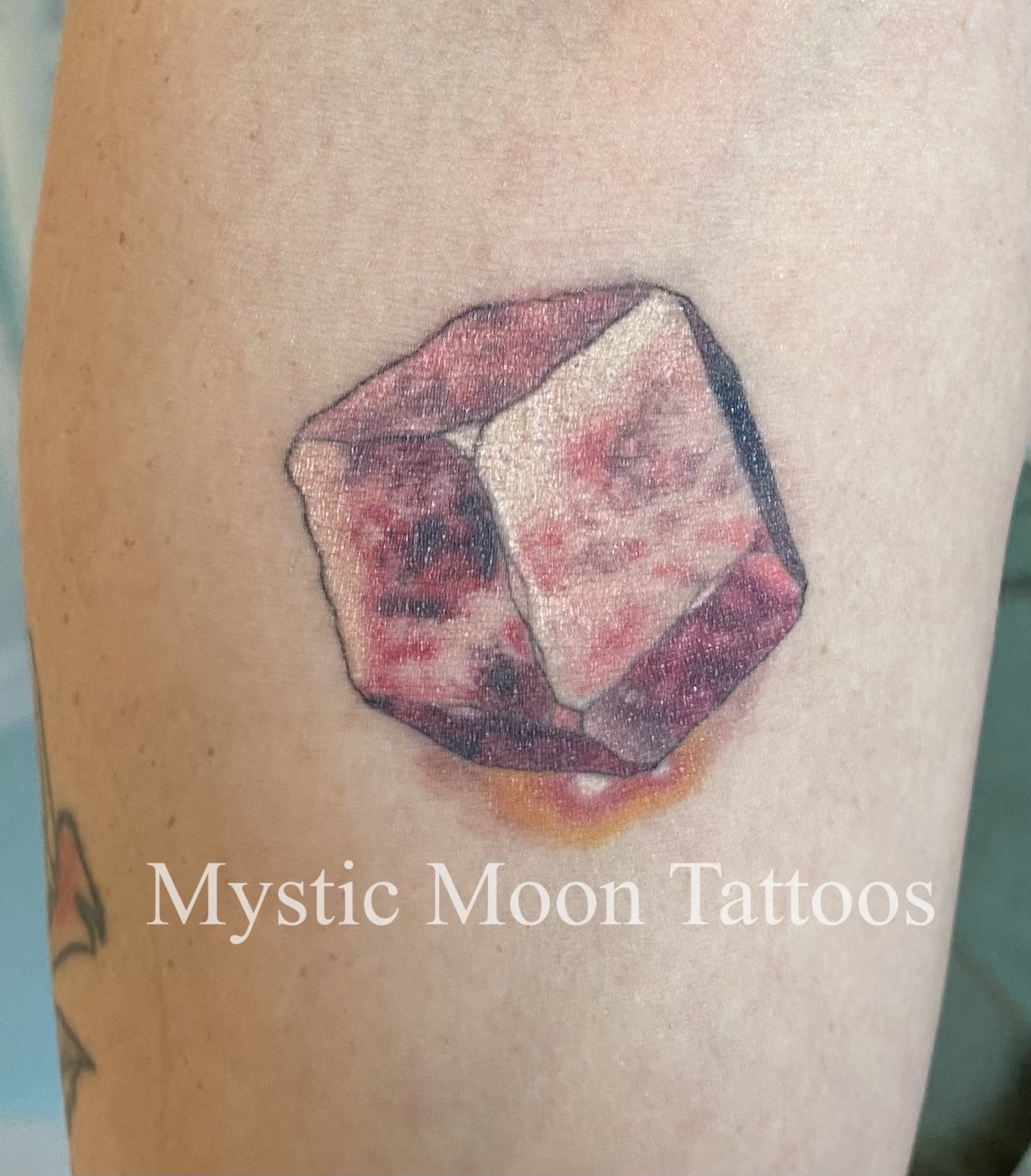 Oooh, a shiny rock! Oops, I mean mineral! A lovely healed garnet for a lovely person! Does a mineral also beat scissors?
