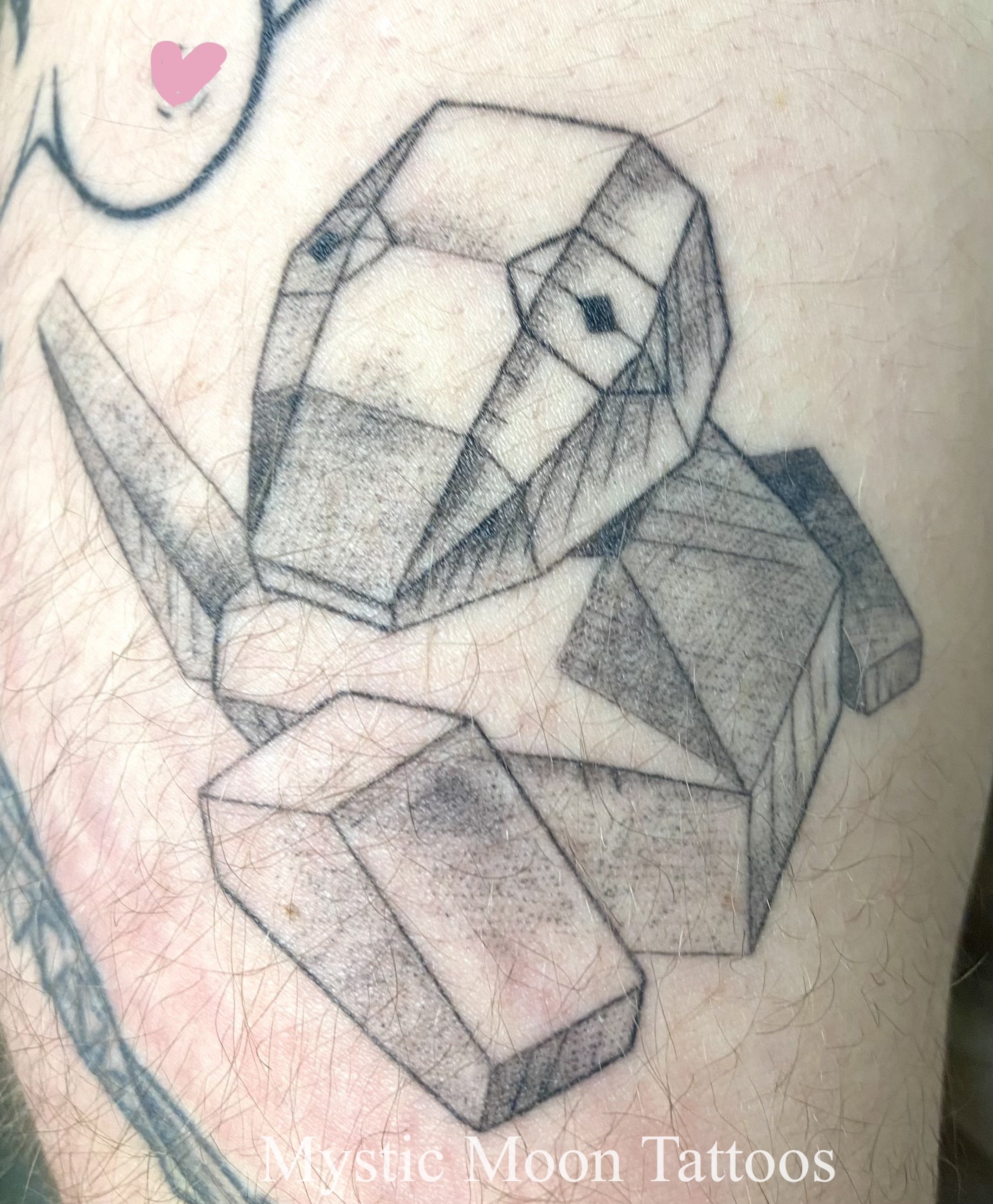 Porygon all healed up! I did watch the banned Pokemon episode, and survived! Porygon also has a great colour scheme, some of my favourite colours!