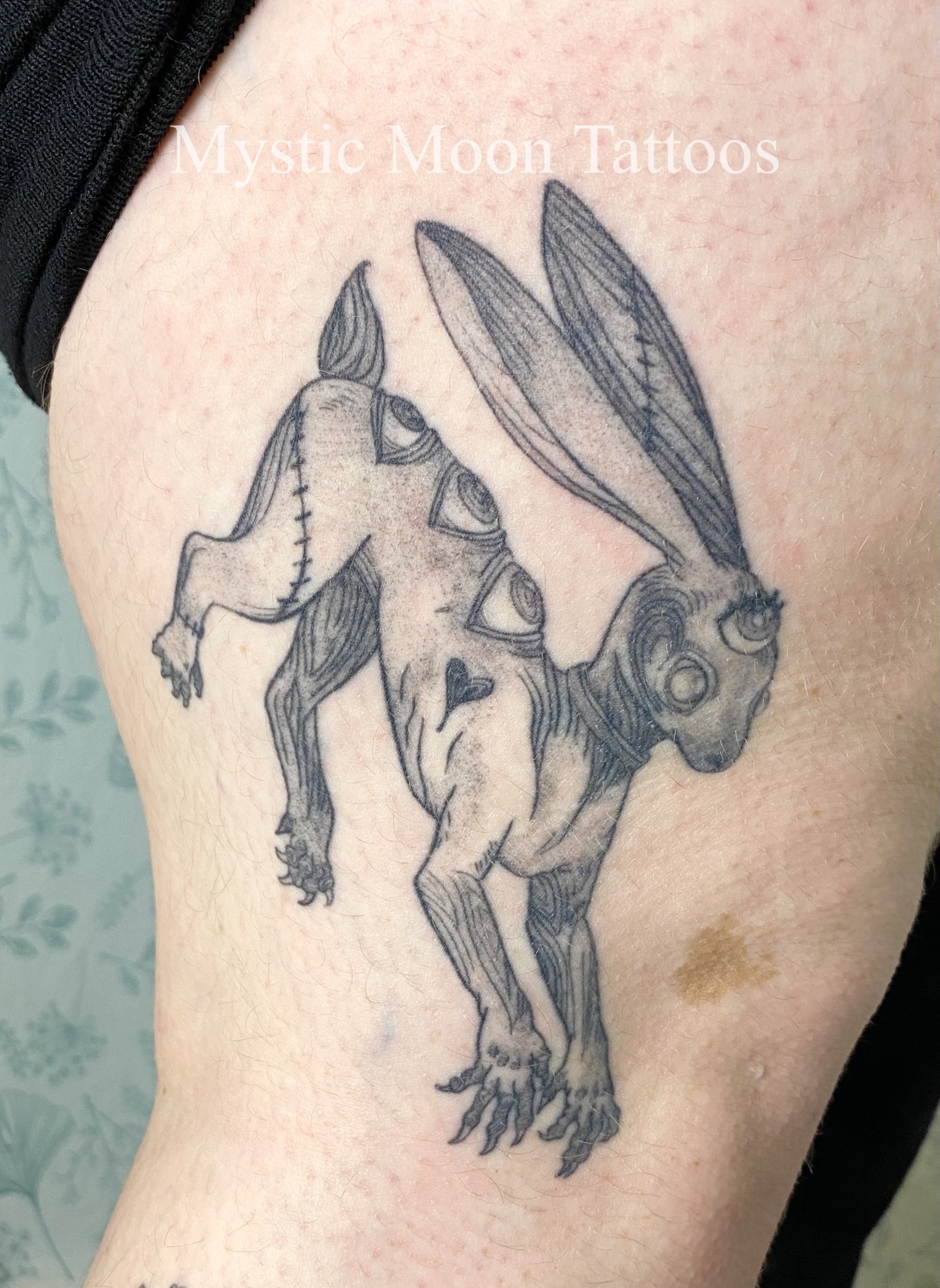 Hare creature flash, all healed up! A fun note, they claimed the design, before it was even finished!