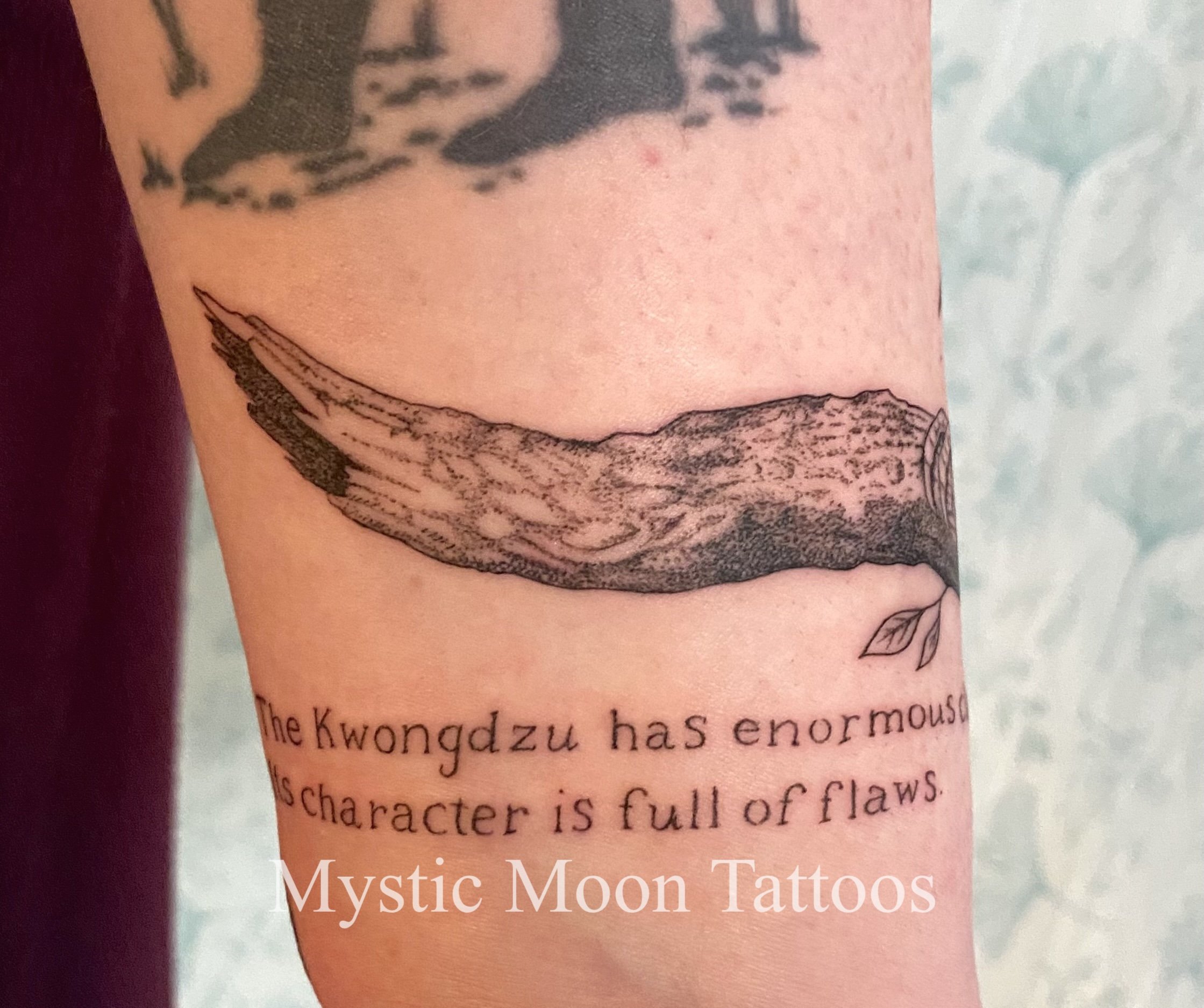 The Kwongdzu by Edward Gorey, adjusted into tattoo form.
