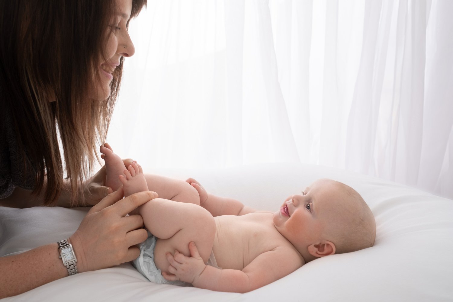 Re-edited newborn photography image by Ally Stuart-Ross showing editing improvements