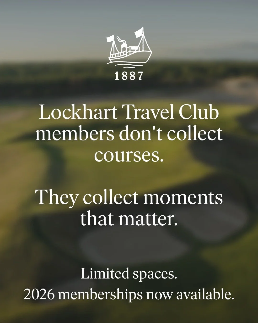 2026 memberships are now available, but spaces are limited!

Register your interest at
lockharttravelclub.com

Photography:
Patrick Koenig