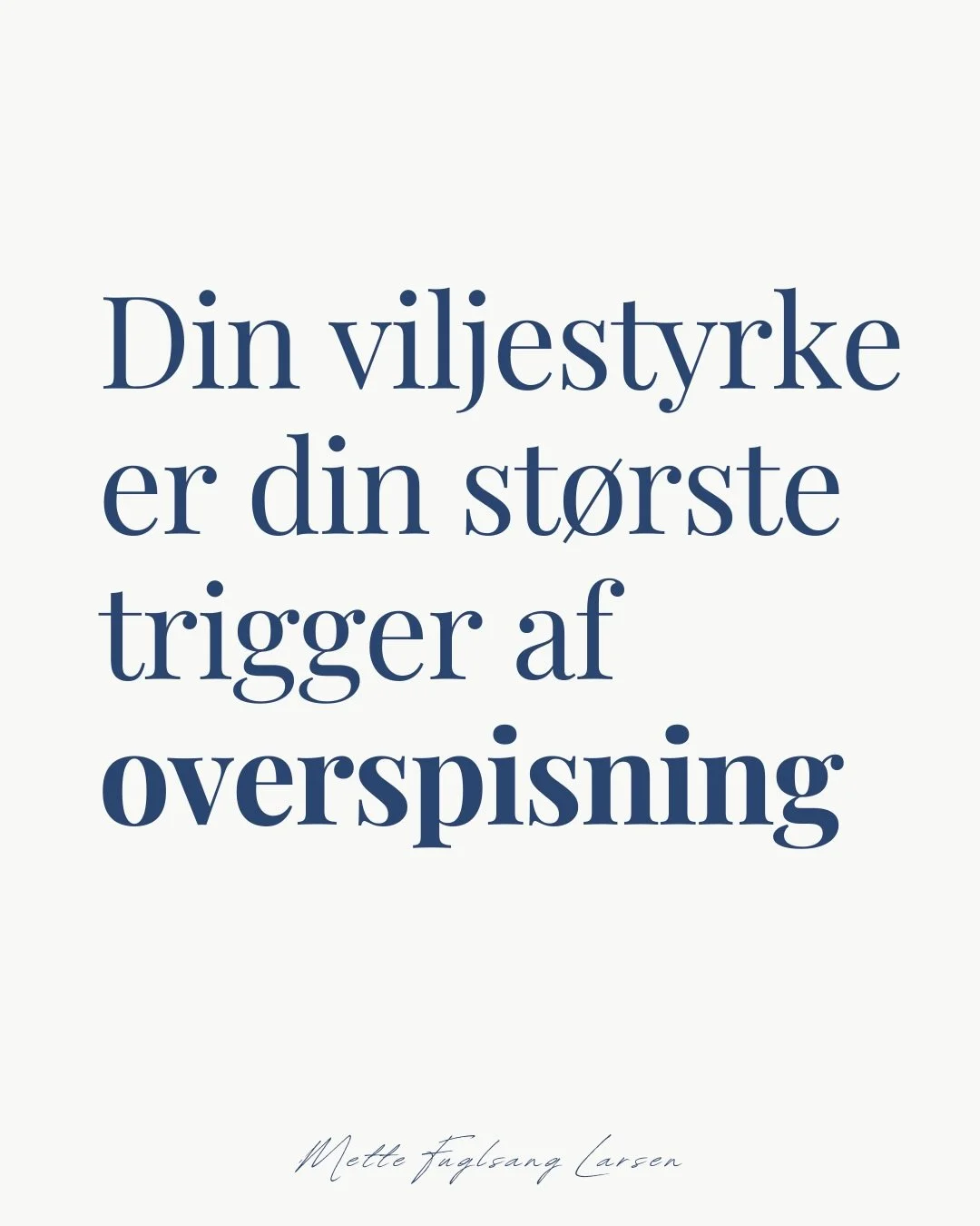Din viljestyrke er din st&oslash;rste trigger til overspisning!

L&aelig;r at opdage, hvor din viljestyrke bliver for meget og hvorfor, samt naturligvis hvordan du &aelig;ndrer det, i Madklubben.

Husk du ogs&aring; kan tale med op derinde. Vi st&ari