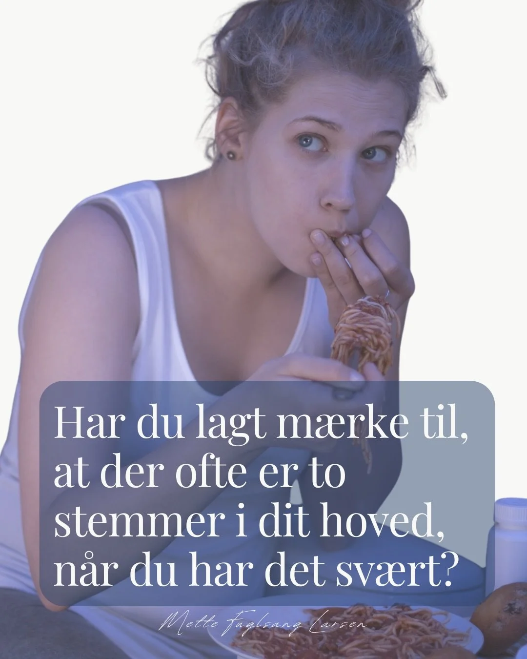 &ldquo;Jeg er ked af det. Det er ogs&aring; fordi&hellip; Hvis jeg nu bare havde sagt s&aring;dan, s&aring; havde det v&aelig;ret fint. S&aring; hold nu op med at v&aelig;re mere ked af det over det&rdquo;

S&aring;dan kan en indre dialog godt lyde.
