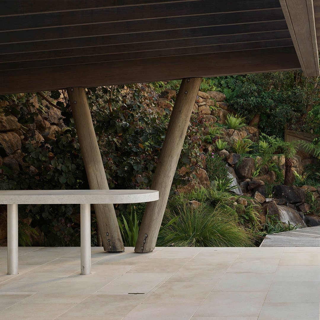 Coastal Haven - beach shack at the pinnacle . 
A space for connection and enjoy the garden from this elevated position. Featuring integrated cooking and an underground wine cellar. The heart of every garden party! 
 
#gardensForLiving #CoastalHaven #