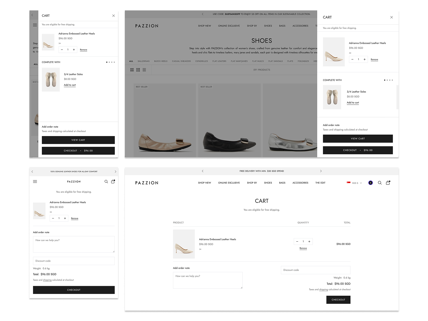 Cart & Checkout Page