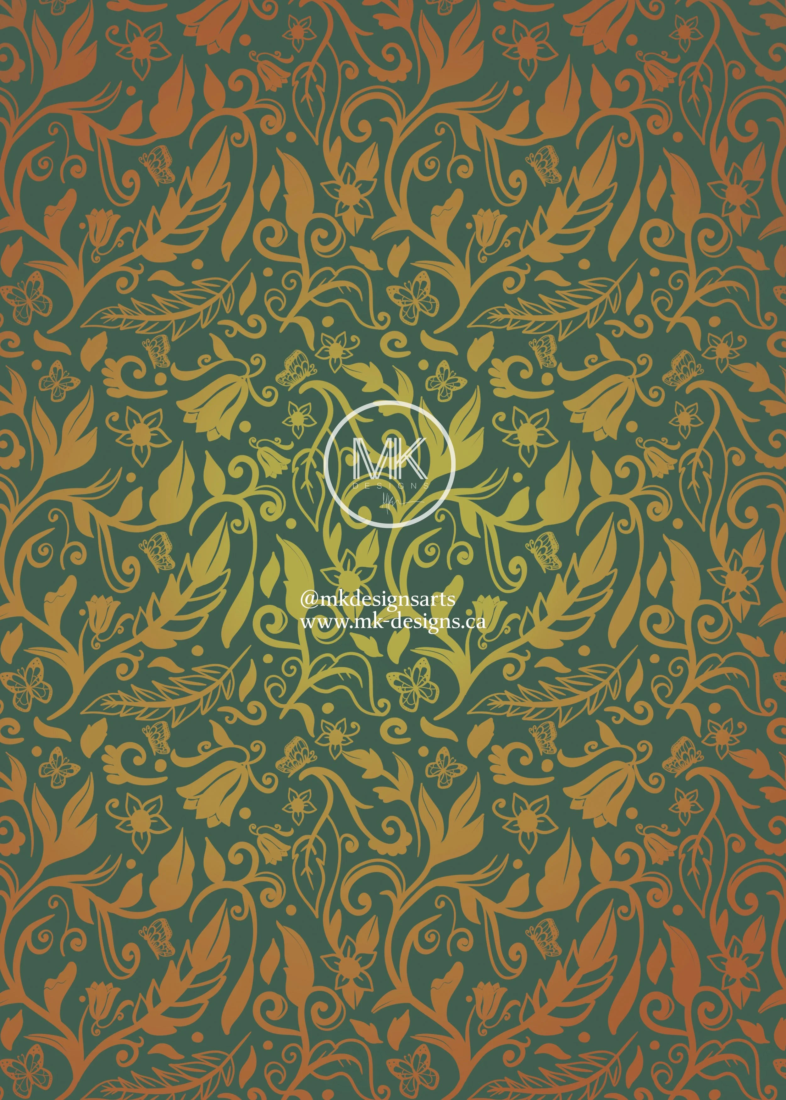 Botanical background design | تصميم خلفية لزهور و أوراق الشجر