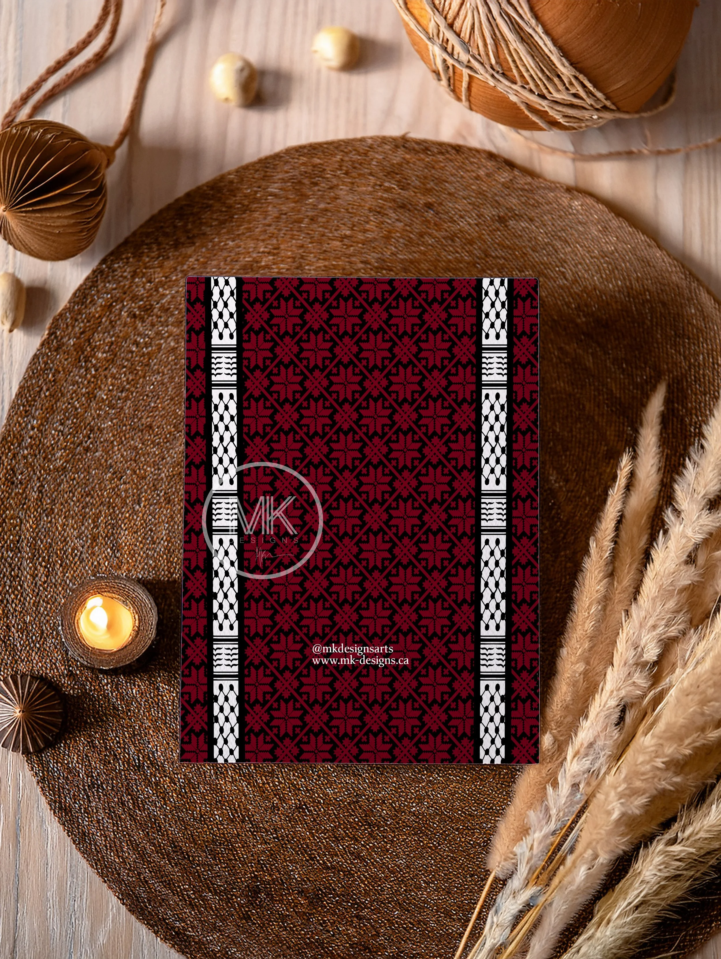 تصميم خلفية مستوحى من التطريز الفلسطيني و الكوفية | Background design inspired by Palestinian Embroidery & Kufeya