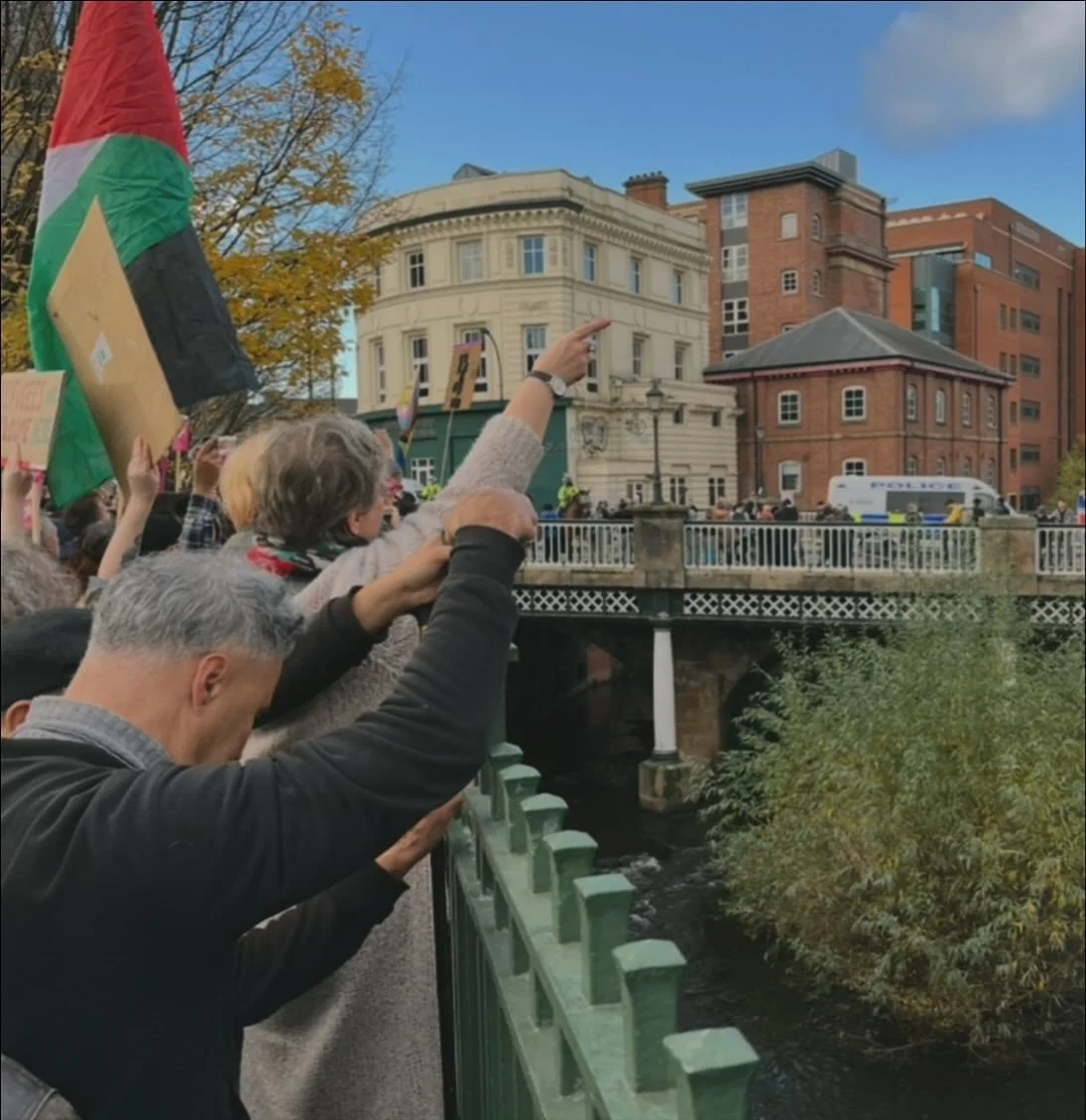 Sheffield Counter-Protest coverage.

- Two breakout stories, including a live coverage blog, being filled by the desk whilst I was out reporting on patch
- Two livestreams of each individual protest action
- One photo-story using images and content t
