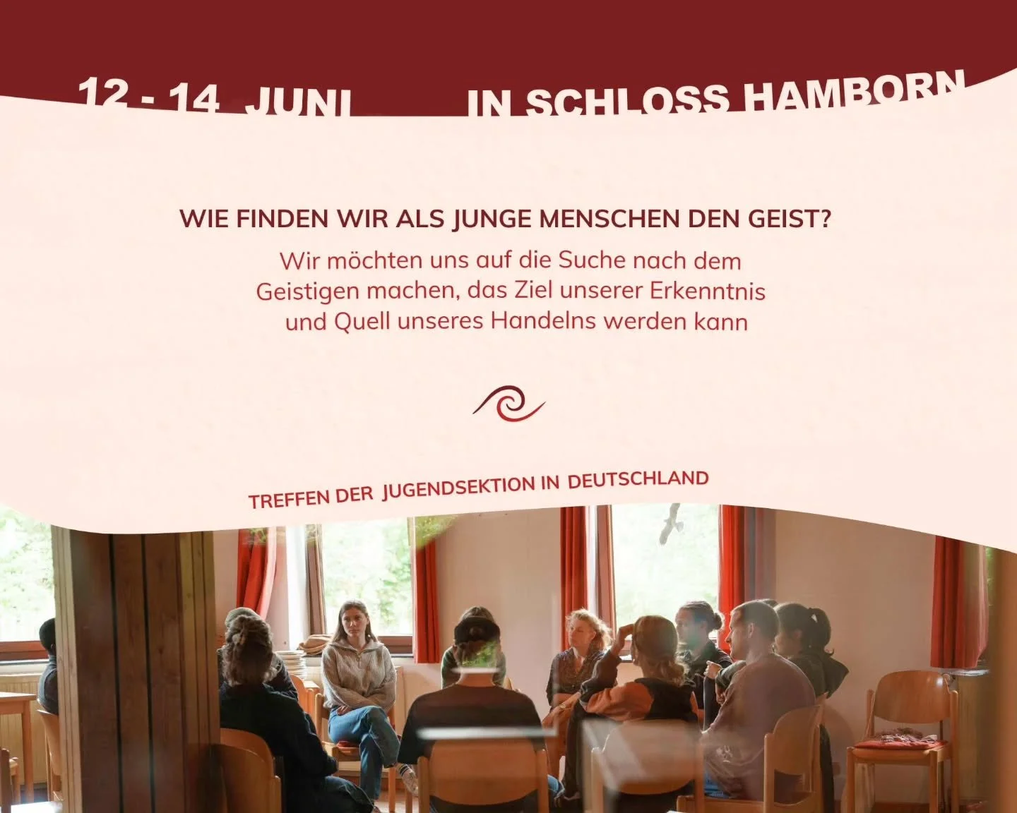 Frohe Pfingsten und eine herzliche Einladung zu unserem Sommertreffen der Jugendsektion in Deutschland!
Es ist offen f&uuml;r alle jungen Menschen die sich angesprochen f&uuml;hlen. 
Bitte meldet euch unter kontakt@jugendsektion.de an, wenn ihr komme