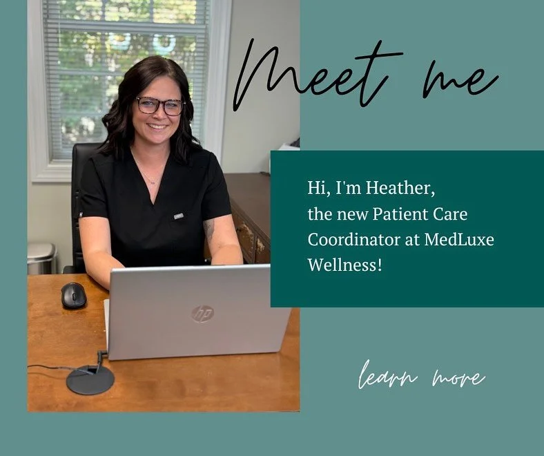 We&rsquo;re so excited to welcome Heather, our new Patient Care Coordinator, to the MedLuxe Wellness team! 💫

Heather brings warmth, compassion, and organization to every patient interaction &mdash; helping ensure your MedLuxe experience is seamless