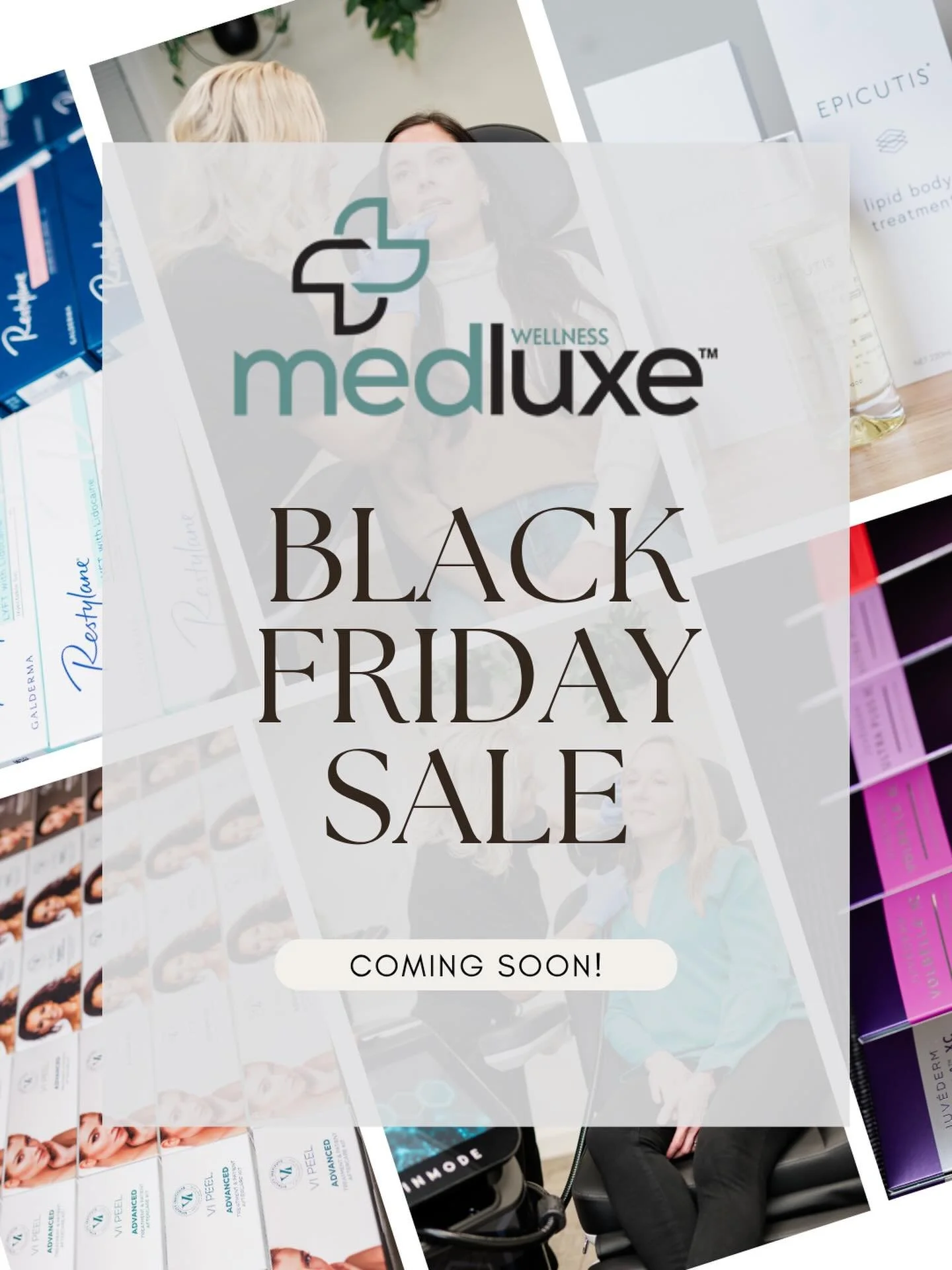 ✨ Something luxe this way comes&hellip; ✨

Black Friday is almost here at MedLuxe Wellness! 

Get ready for once-a-year savings on:
💉 Injectables &amp; fillers
✨ Skin rejuvenation (Morpheus8, IPL &amp; more)
🚫 Laser hair removal
🧴 Medical-grade sk