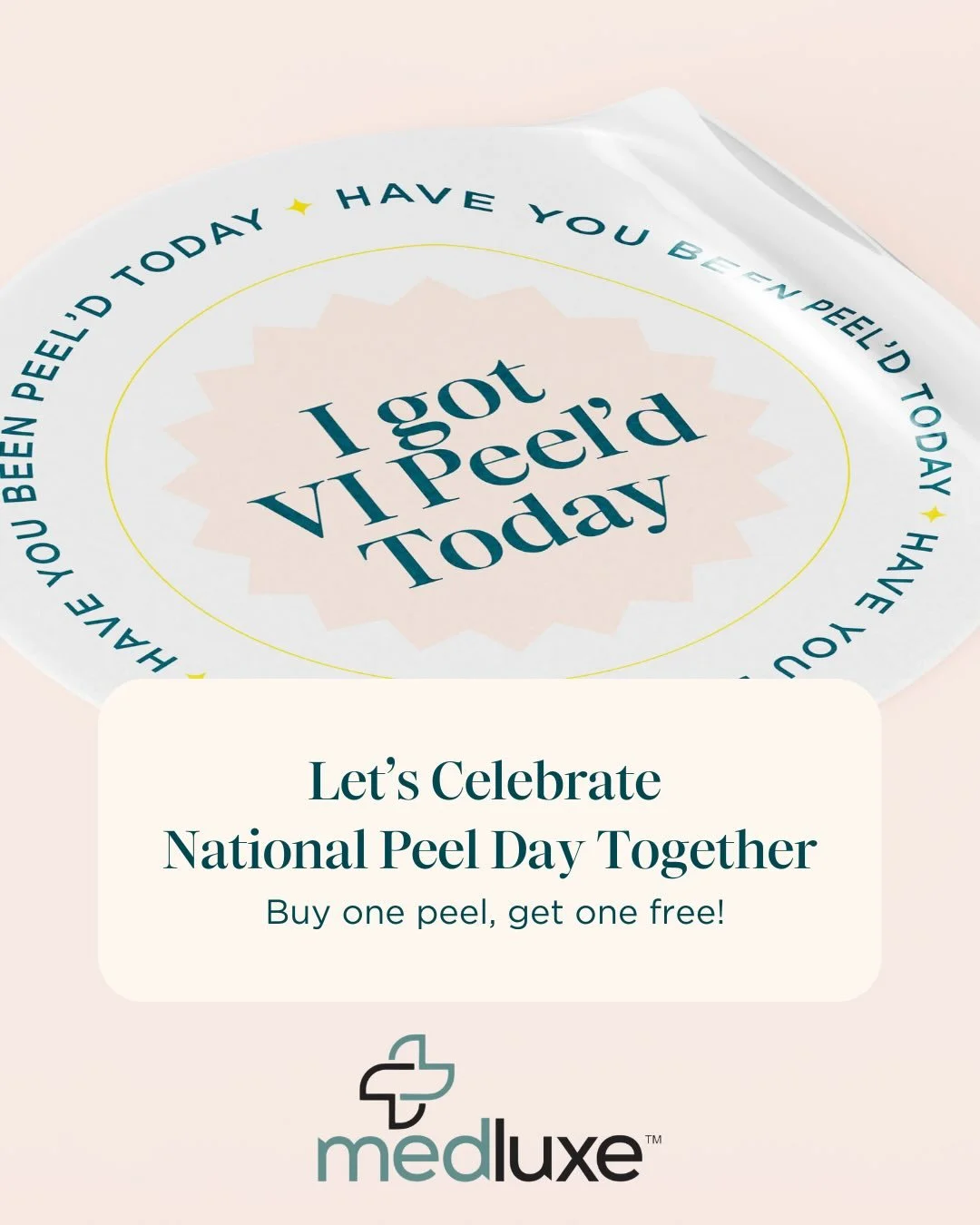 ✨ Celebrate National Peel Day at MedLuxe Wellness✨

Glow into spring with one of our favorite skin treatments! Purchase a VI Peel in March and get the second peel FREE. Use both for your own skin transformation or share the glow with a friend.

Brigh