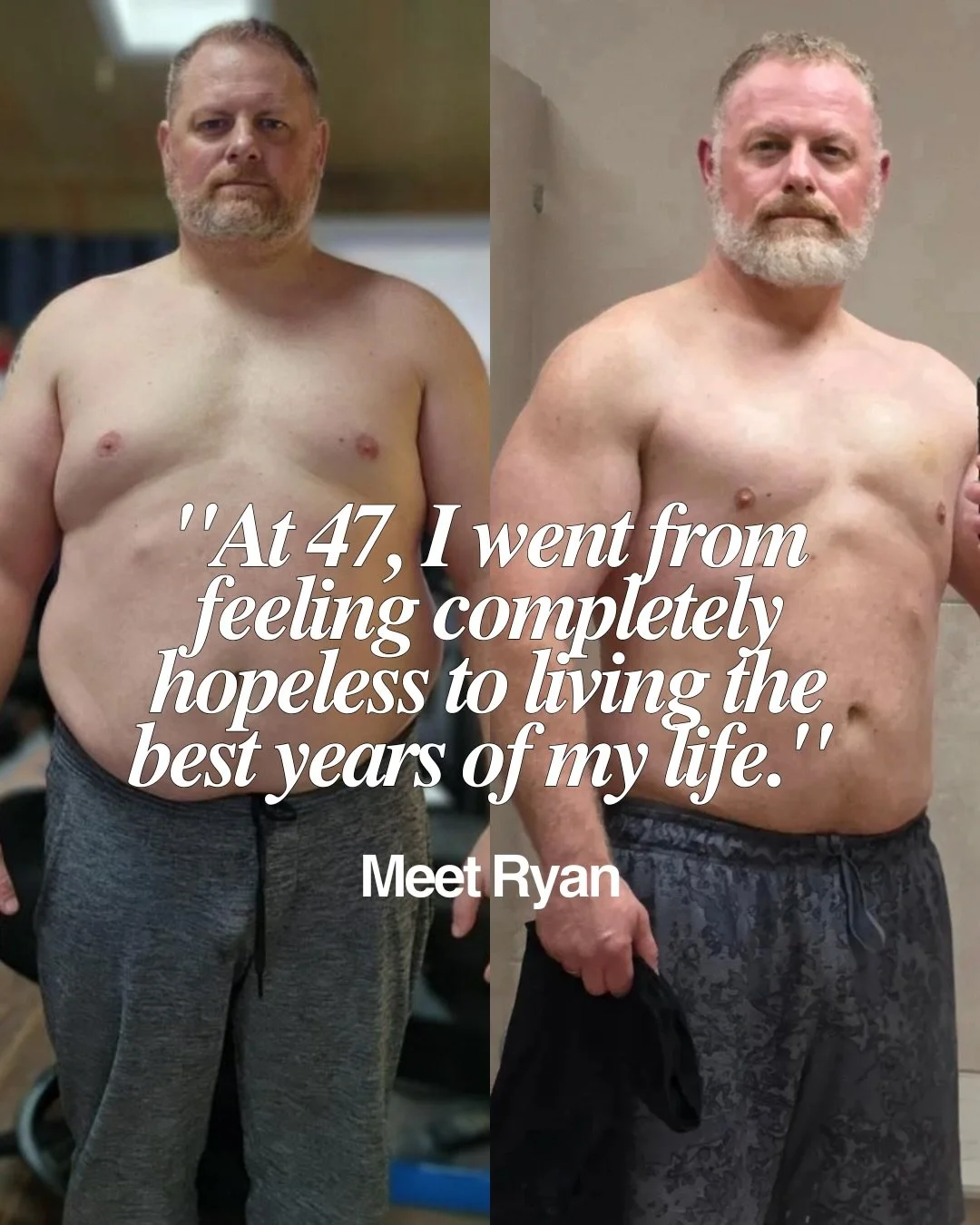Ryan spent 6 years convinced this was just who he was now.

It wasn&rsquo;t. It was testosterone, and it was treatable.

Six months with Dr. Joe later, he&rsquo;s down 35 lbs, building lean muscle, and calling this the best chapter of his life.

Your