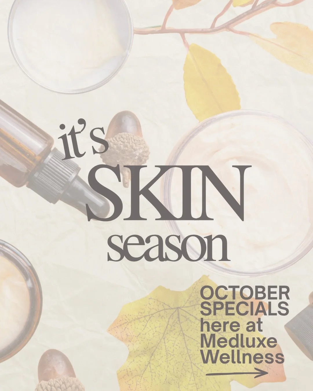 October specials are here, and they&rsquo;re all about getting your skin ready for Fall and beyond!

Book via the link in our bio, or call us at 443-640-5711 to take advantage or any or all of them 💫