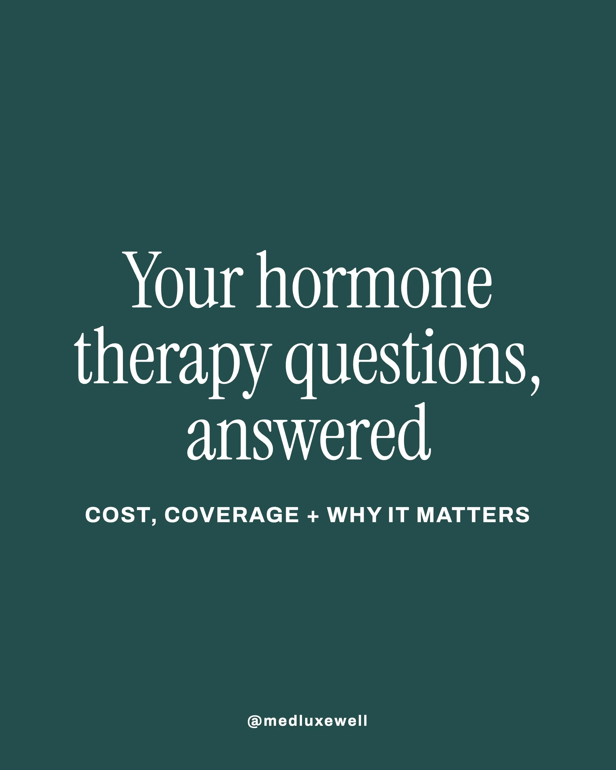 After @kristademcher shared her hormone journey this week, so many of you reached out with questions about cost, insurance, telehealth and how to get started. 

We pulled your most-asked questions into one place so you can see exactly what working wi