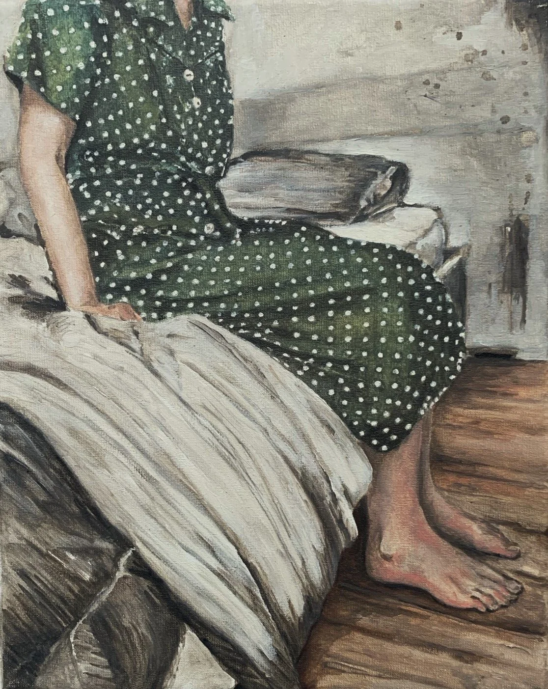 le silence, oil on canvas – 30 x 24 cm - 2020