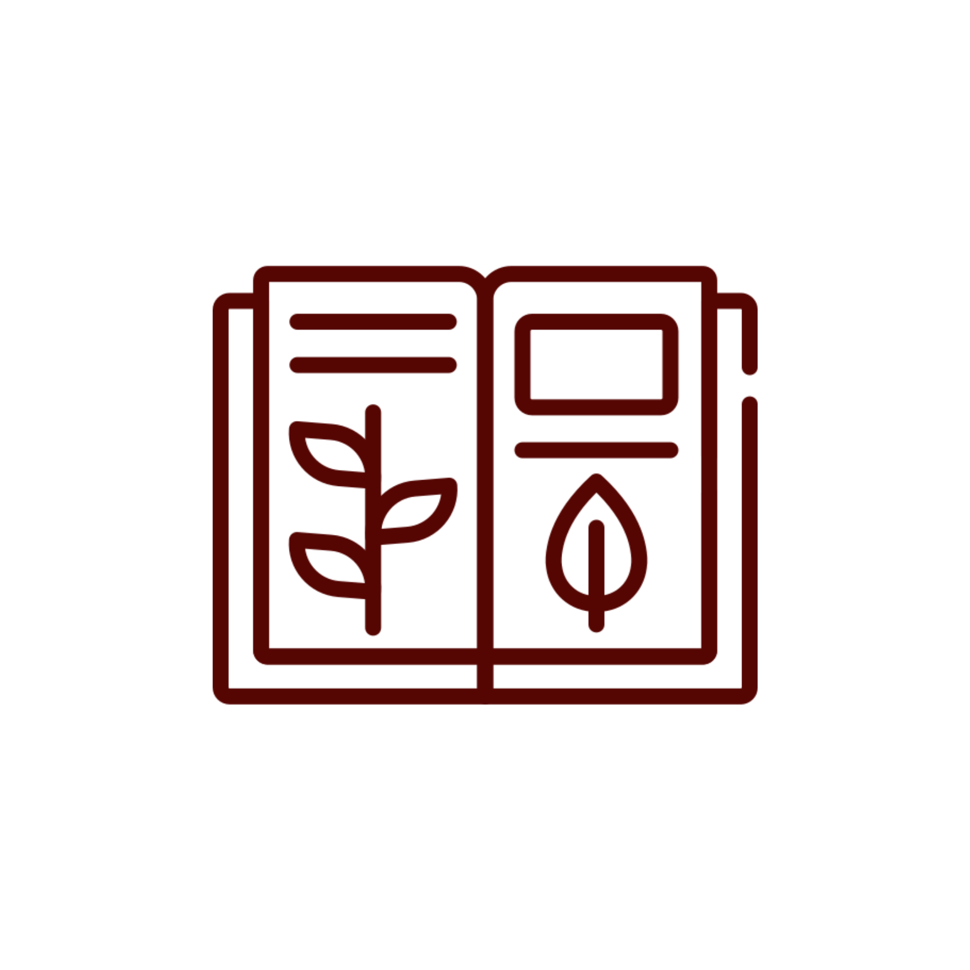 Outline of an open cupboard with bottles, boxes, and food containers inside