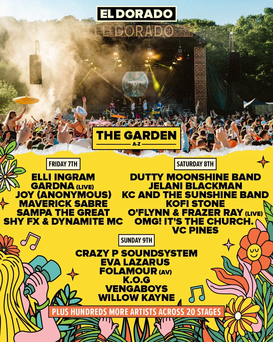 El Dorado Festival 2023 Garden Stage Line Up