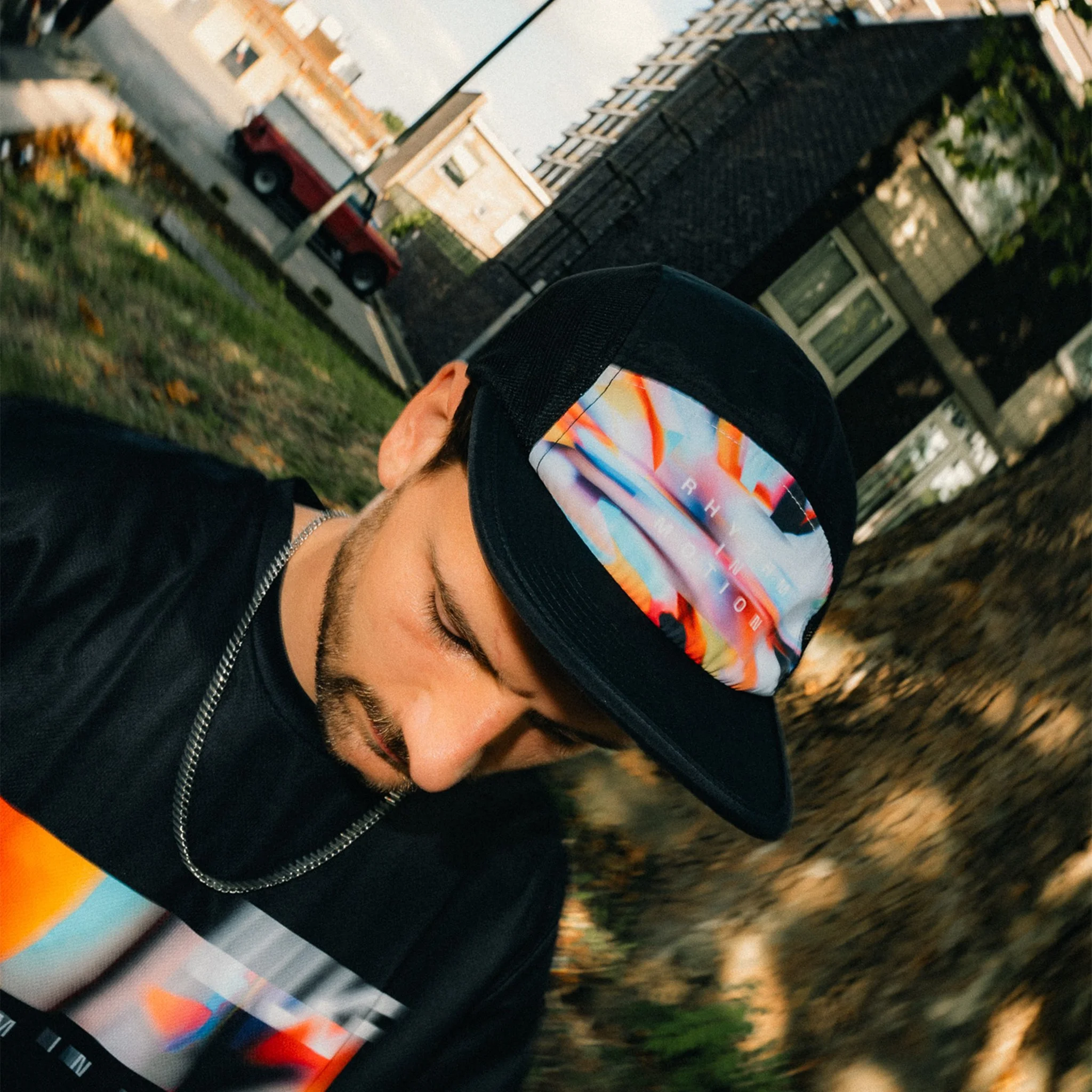 Product shot of UKF Rhythm in Motion 5 panel cap